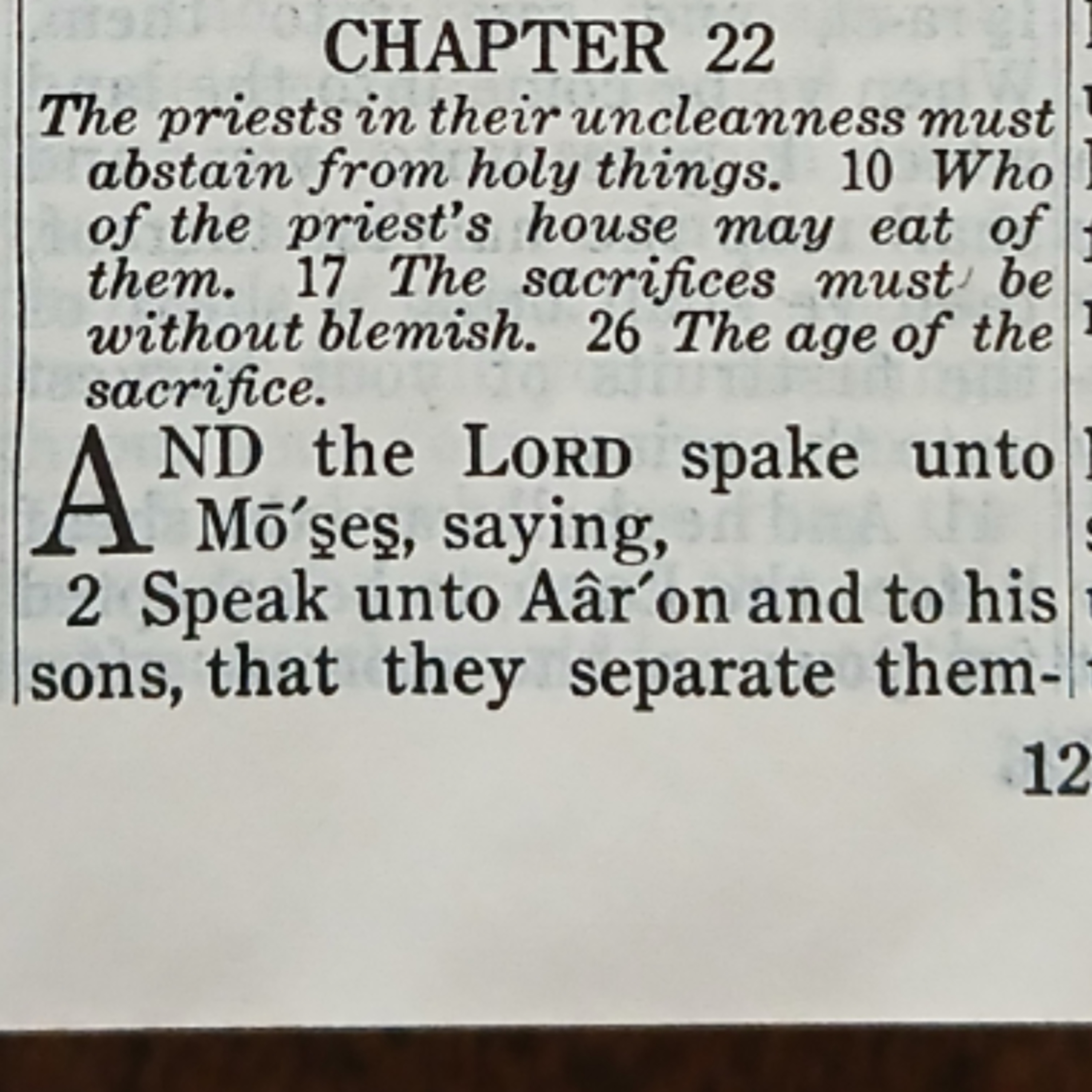 Leviticus chapter 22