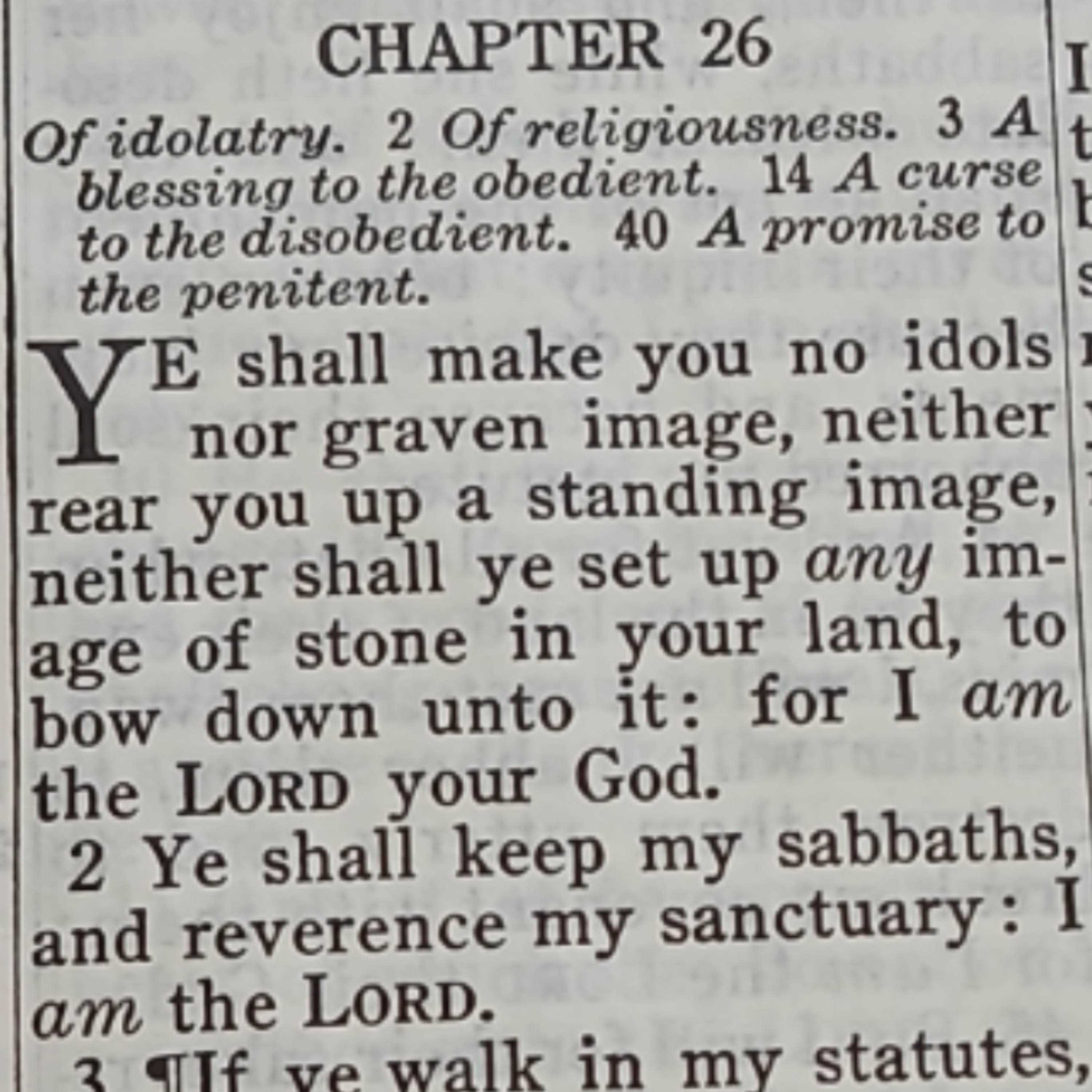Leviticus chapter 26