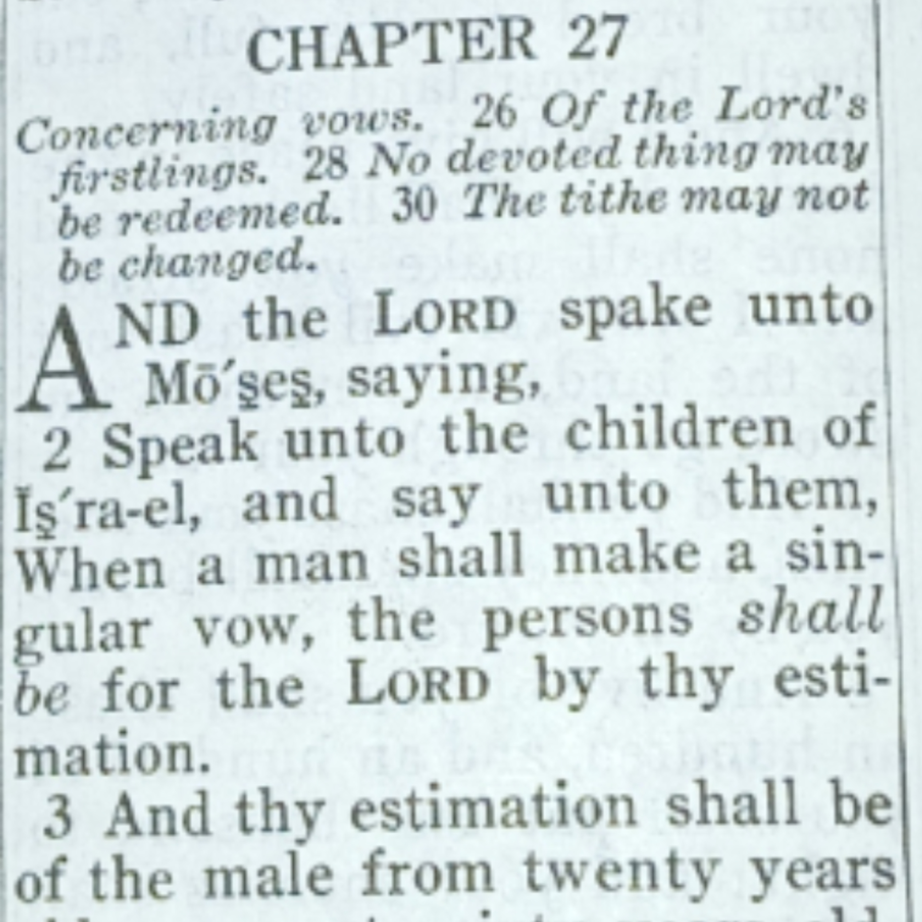 Leviticus chapter 27