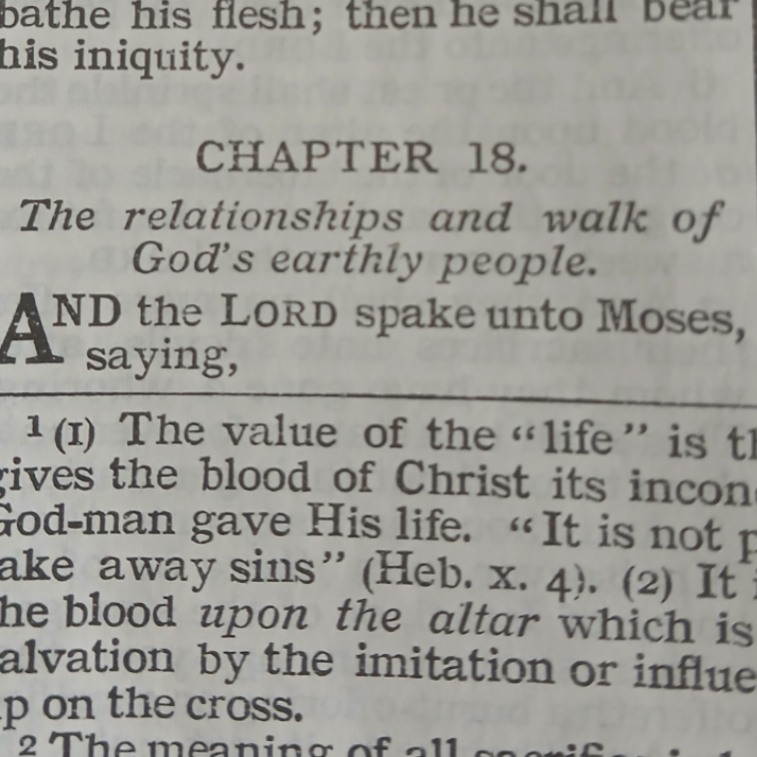 Leviticus chapter 18