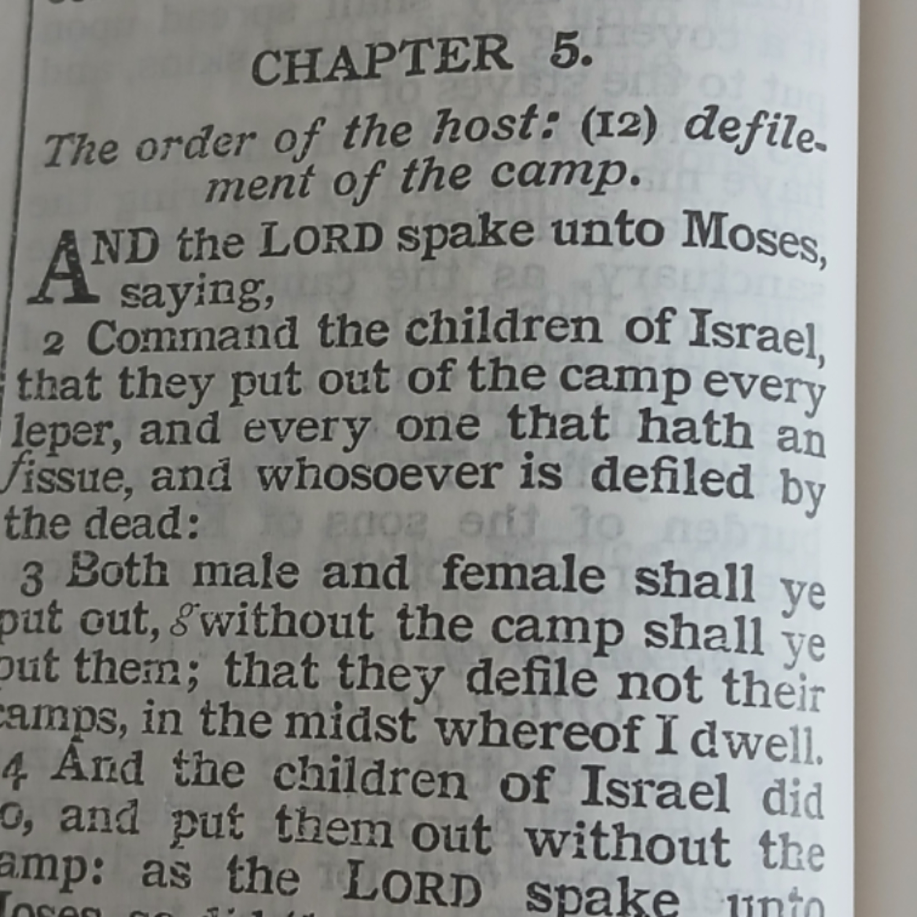 Numbers chapter 5