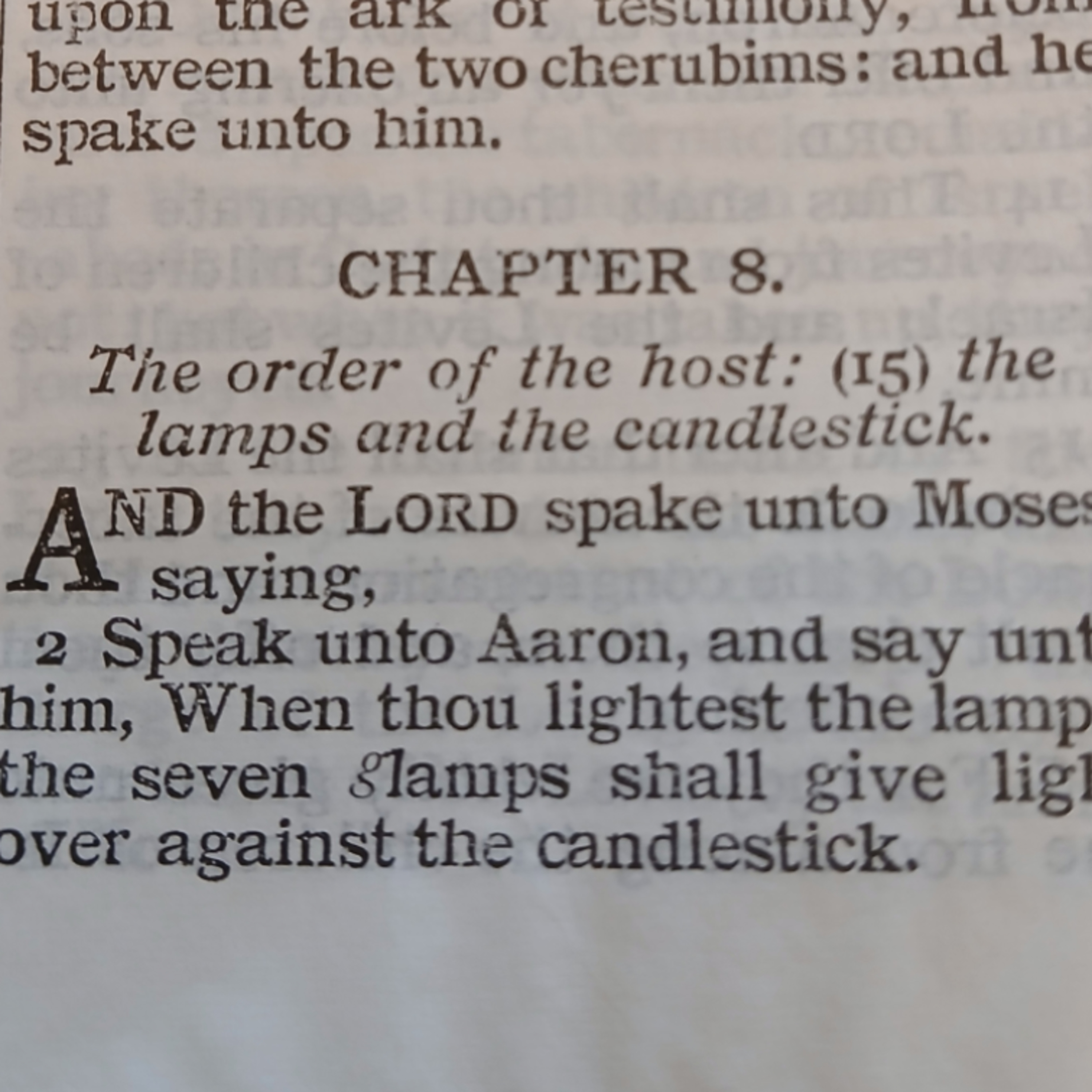 Numbers chapter 8