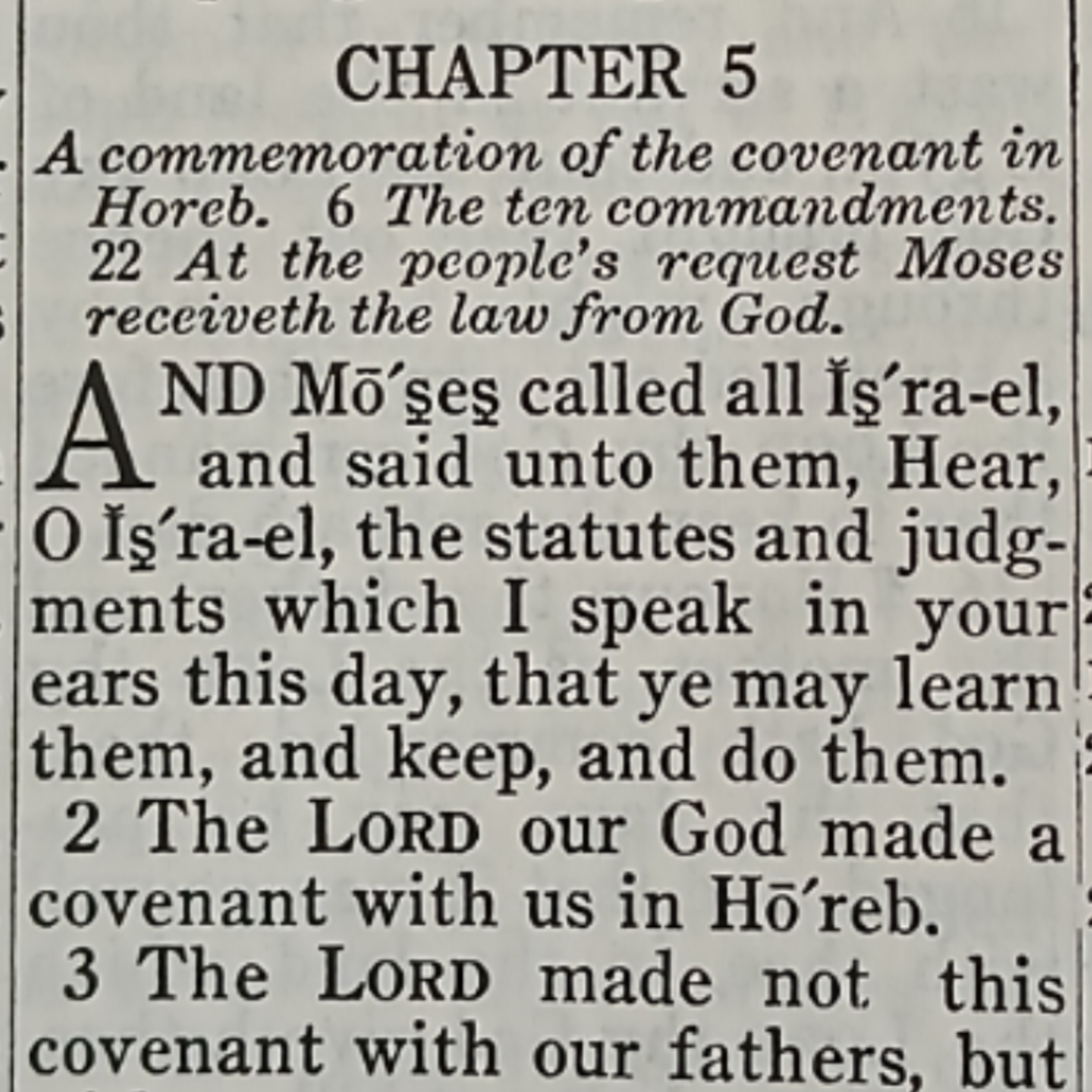 Deuteronomy chapter 5