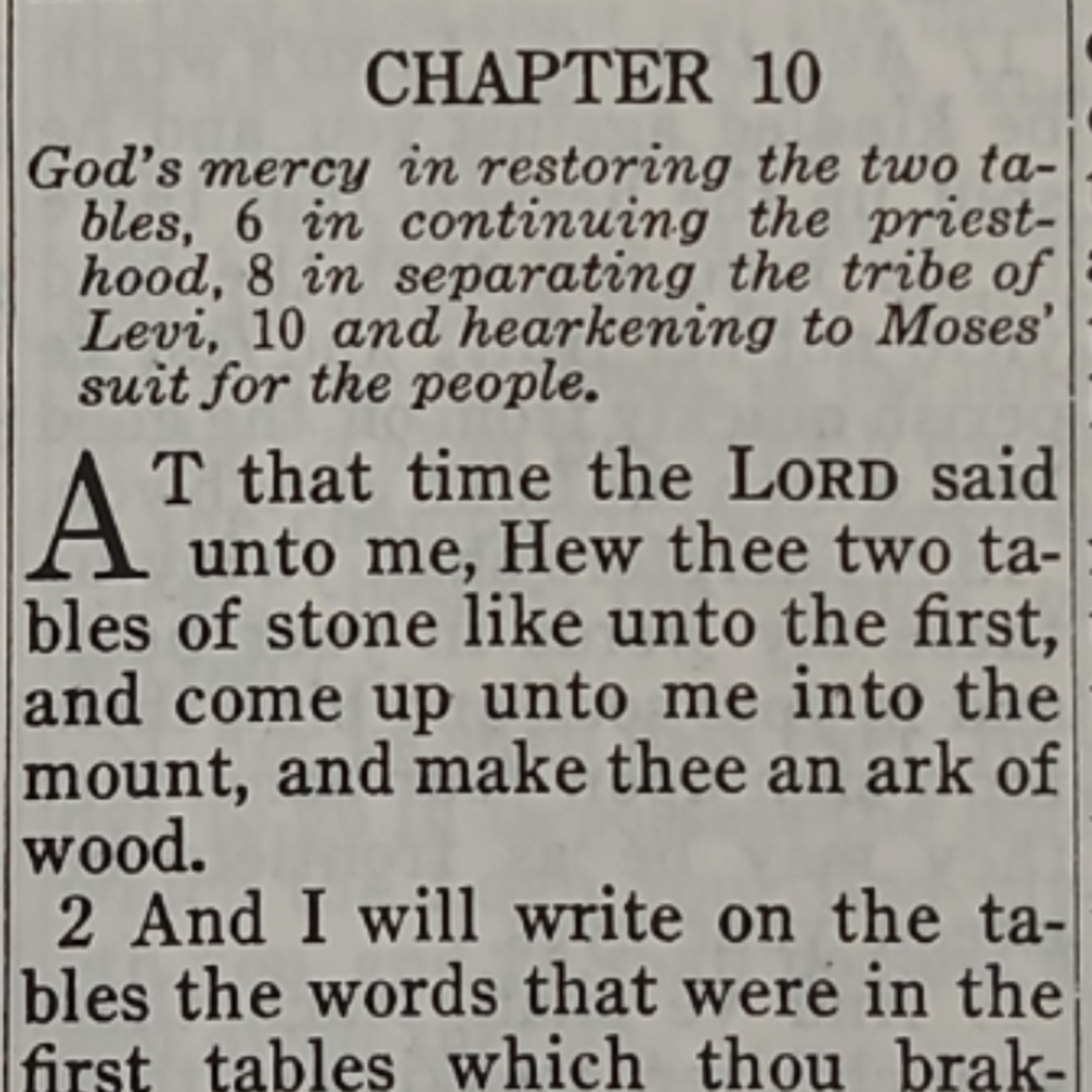 Deuteronomy chapter 10