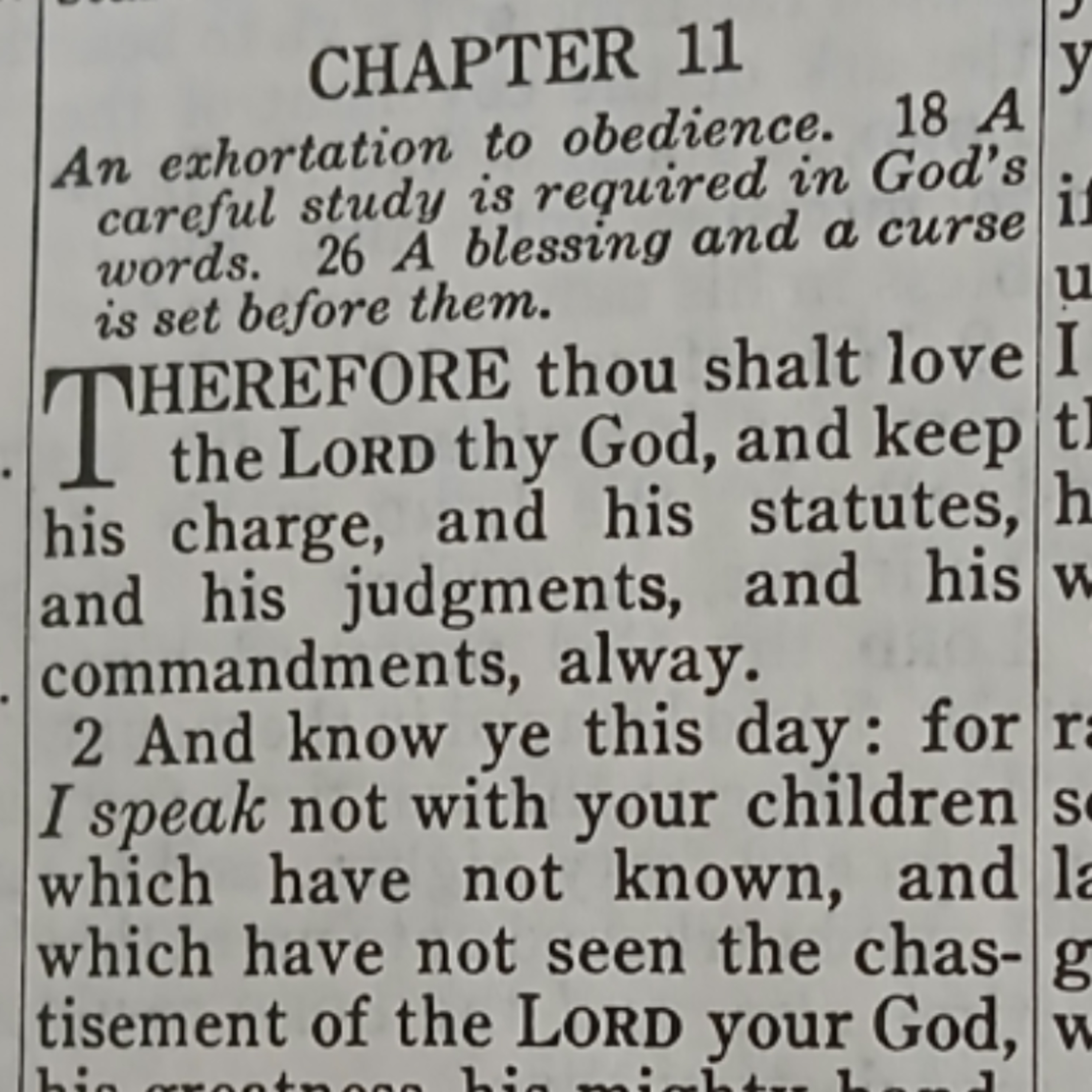 Deuteronomy chapter 11