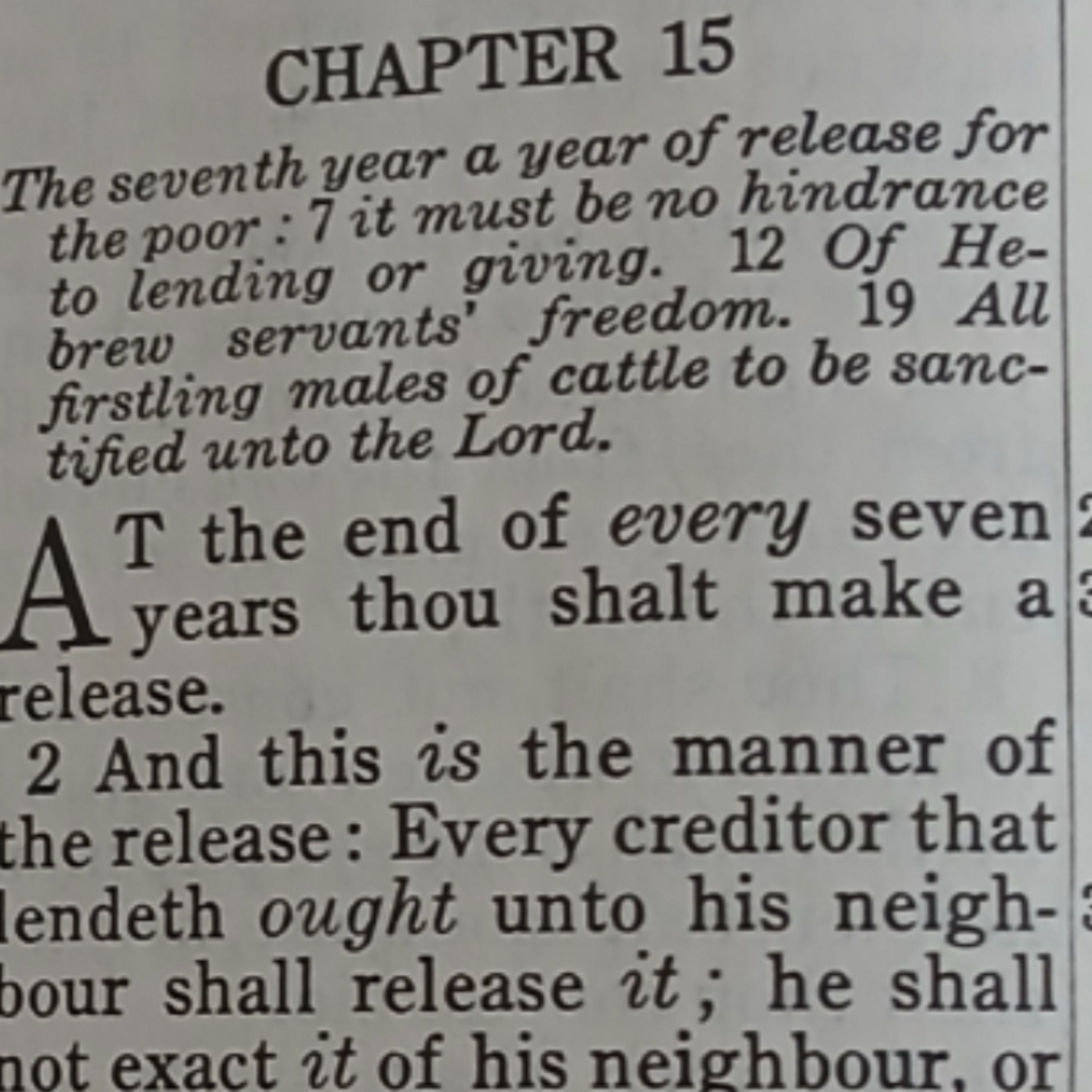 Deuteronomy chapter 15 episode artwork