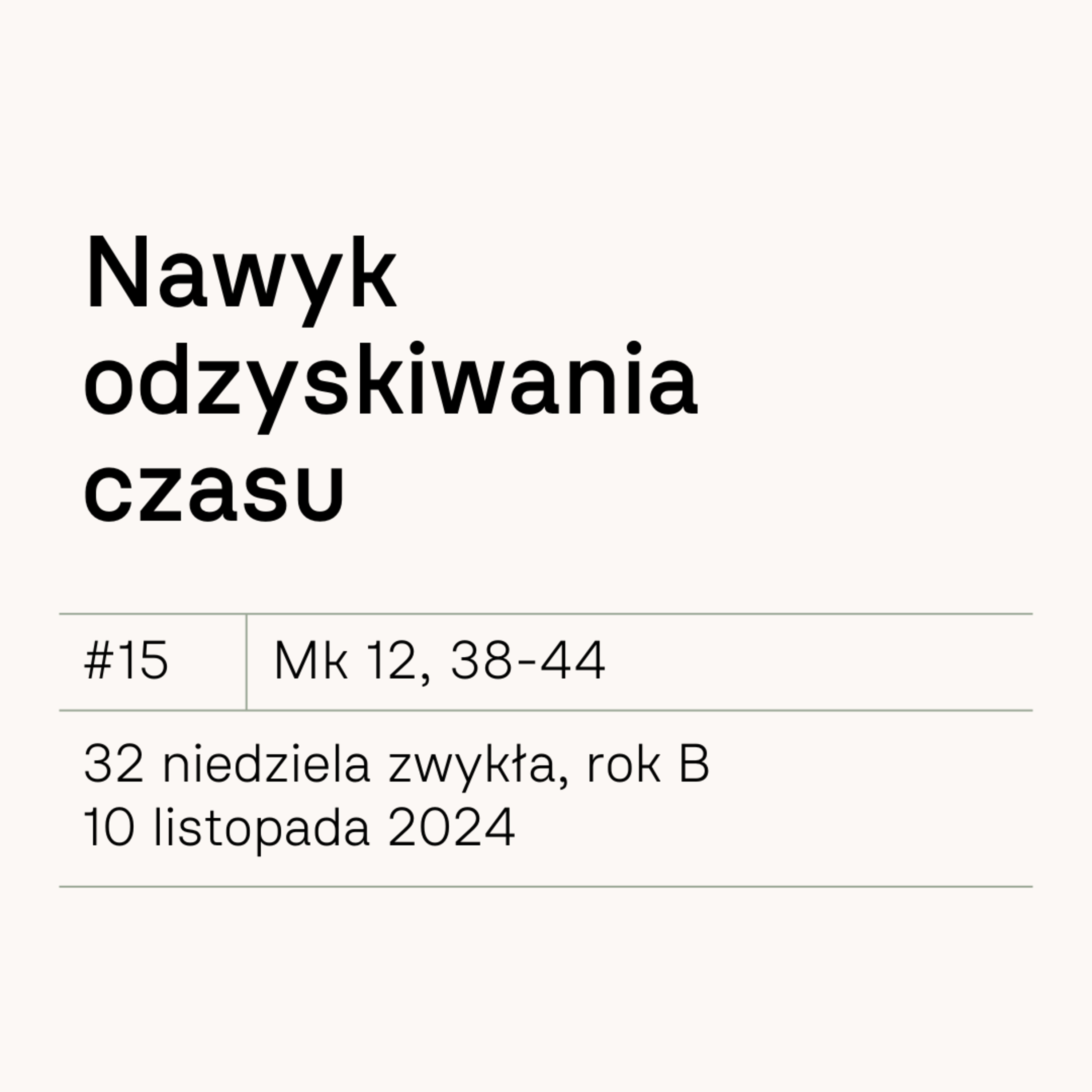#15 Nawyk odzyskiwania czasu episode artwork