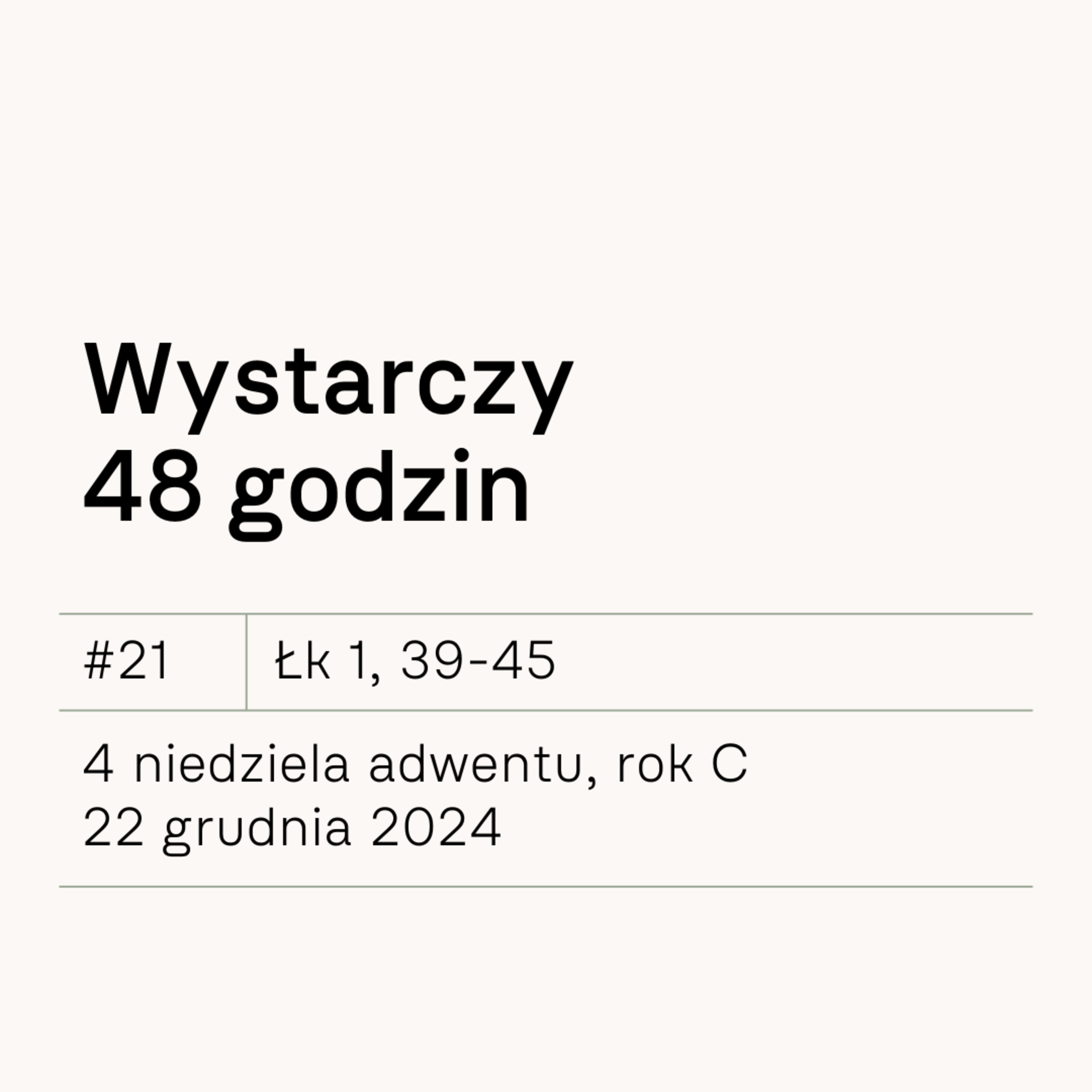 #21 Wystarczy 48 godzin  episode artwork