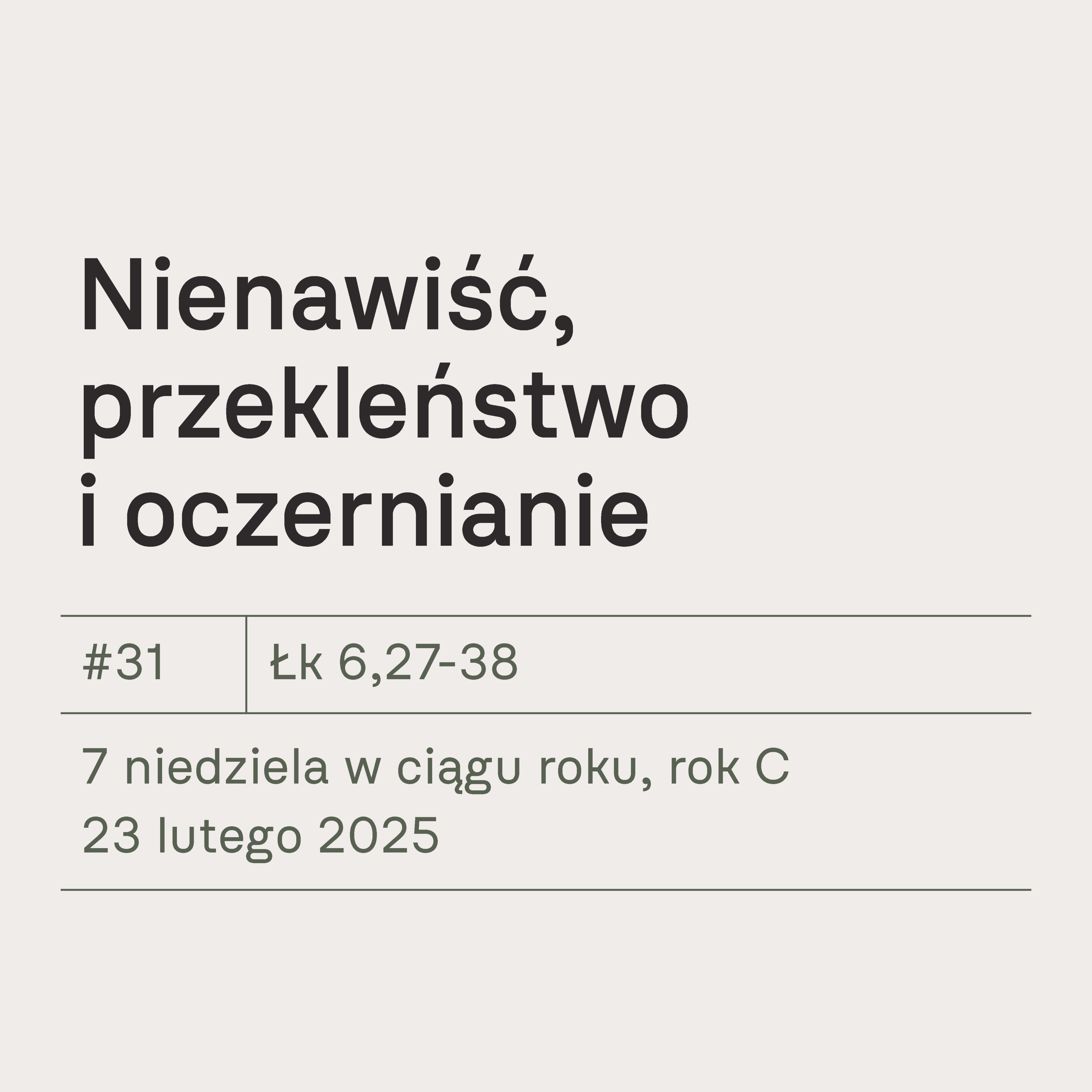 #31 Nienawiść, przekleństwo i oczernianie episode artwork