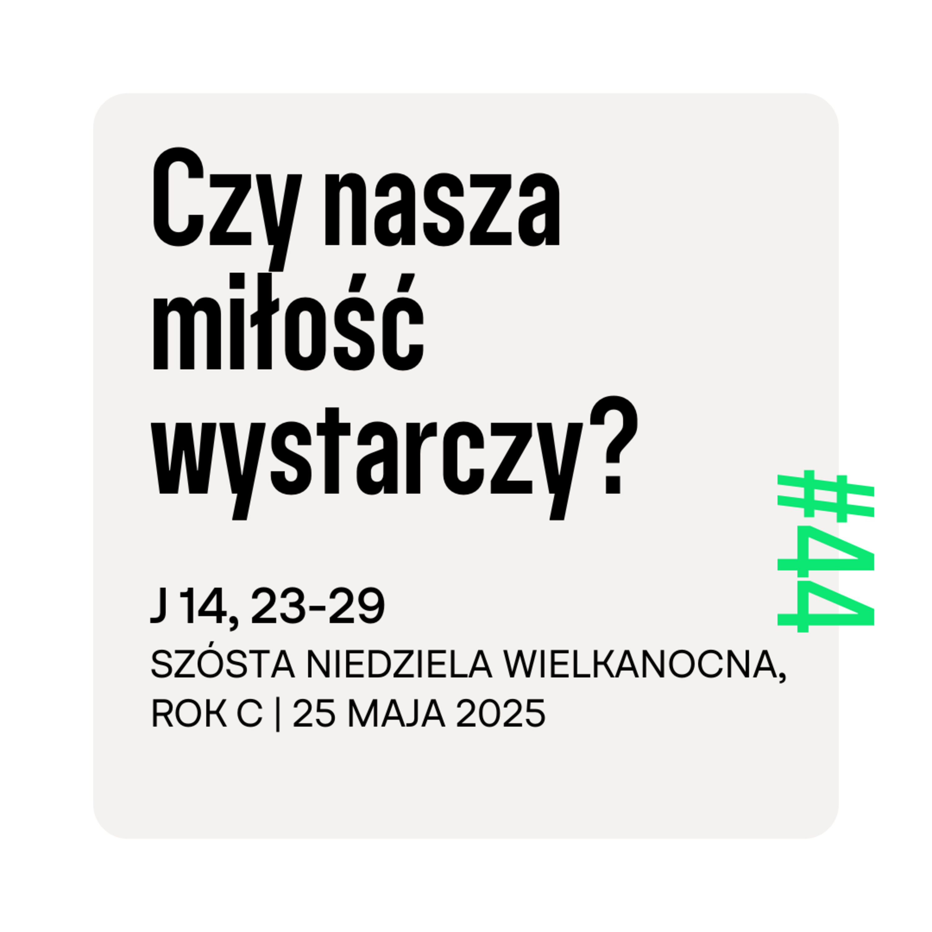 #44 Czy nasza miłość wystarczy? episode artwork