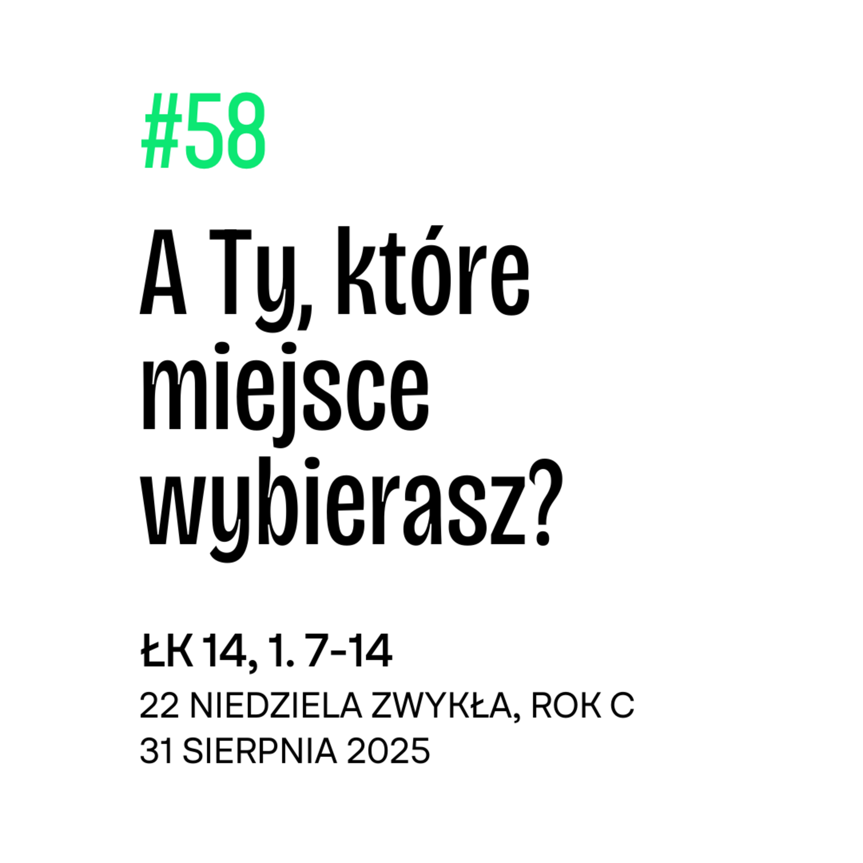 #58 A Ty, które miejsce wybierasz? episode artwork