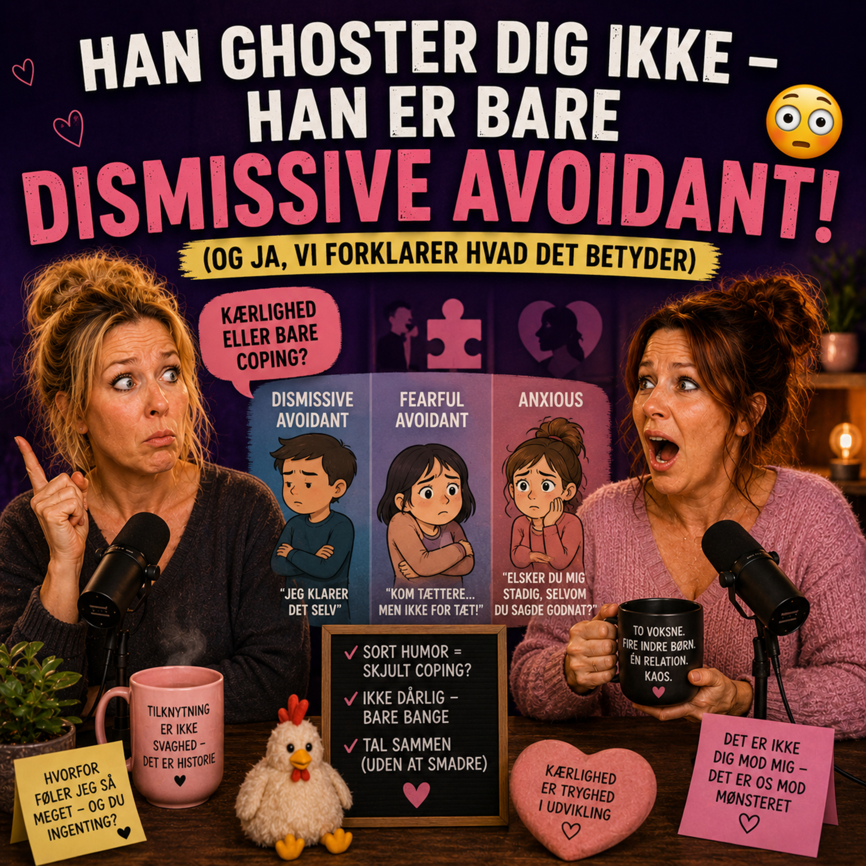 [Episode 30] - Han ghoster dig ikke – han er bare Dismissive Avoidant! 😳 (og ja, vi forklarer hvad det betyder) episode artwork