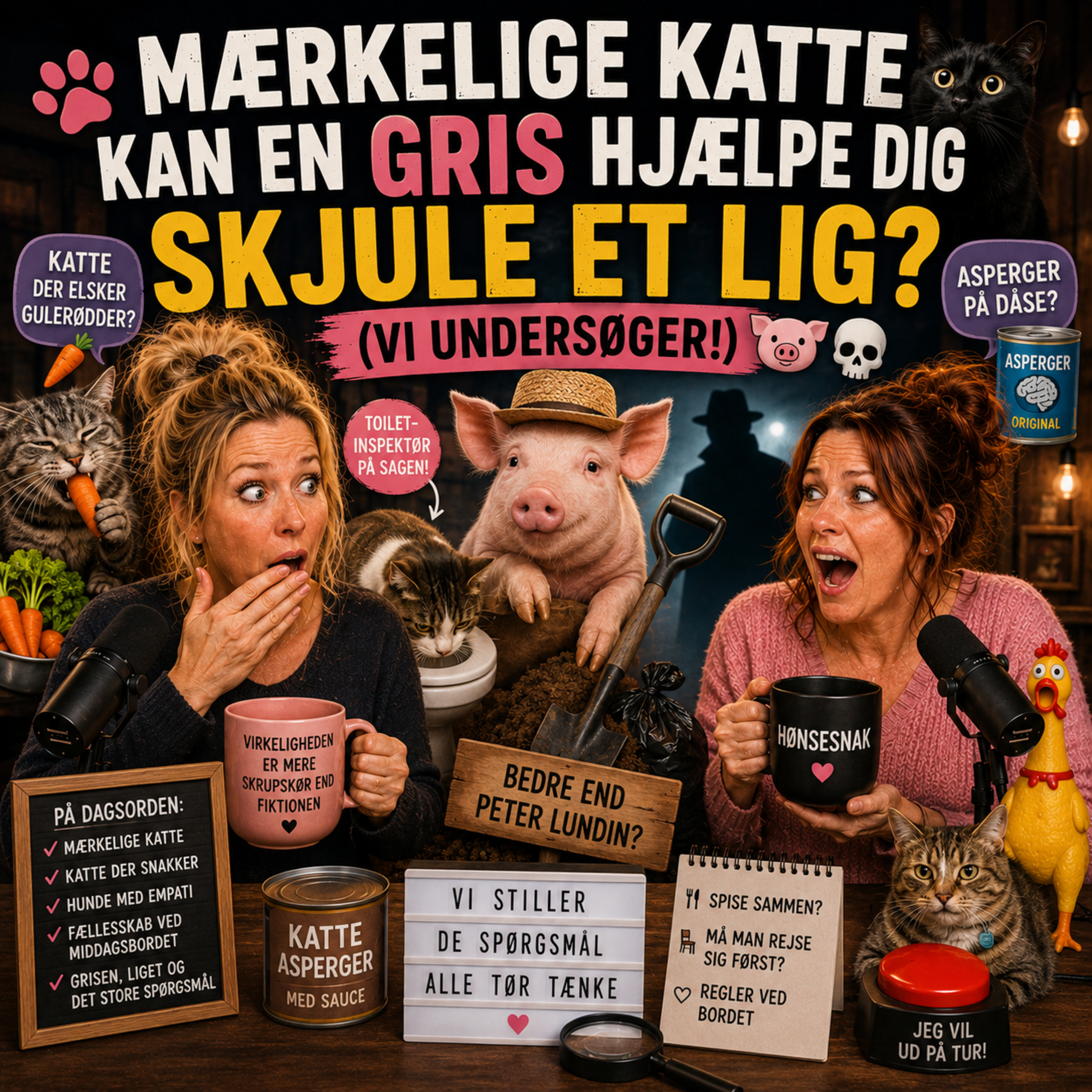 [Episode 28] - Mærkelige katte - Kan en gris hjælpe dig skjule et lig? (Vi undersøger!) 🐷💀 episode artwork