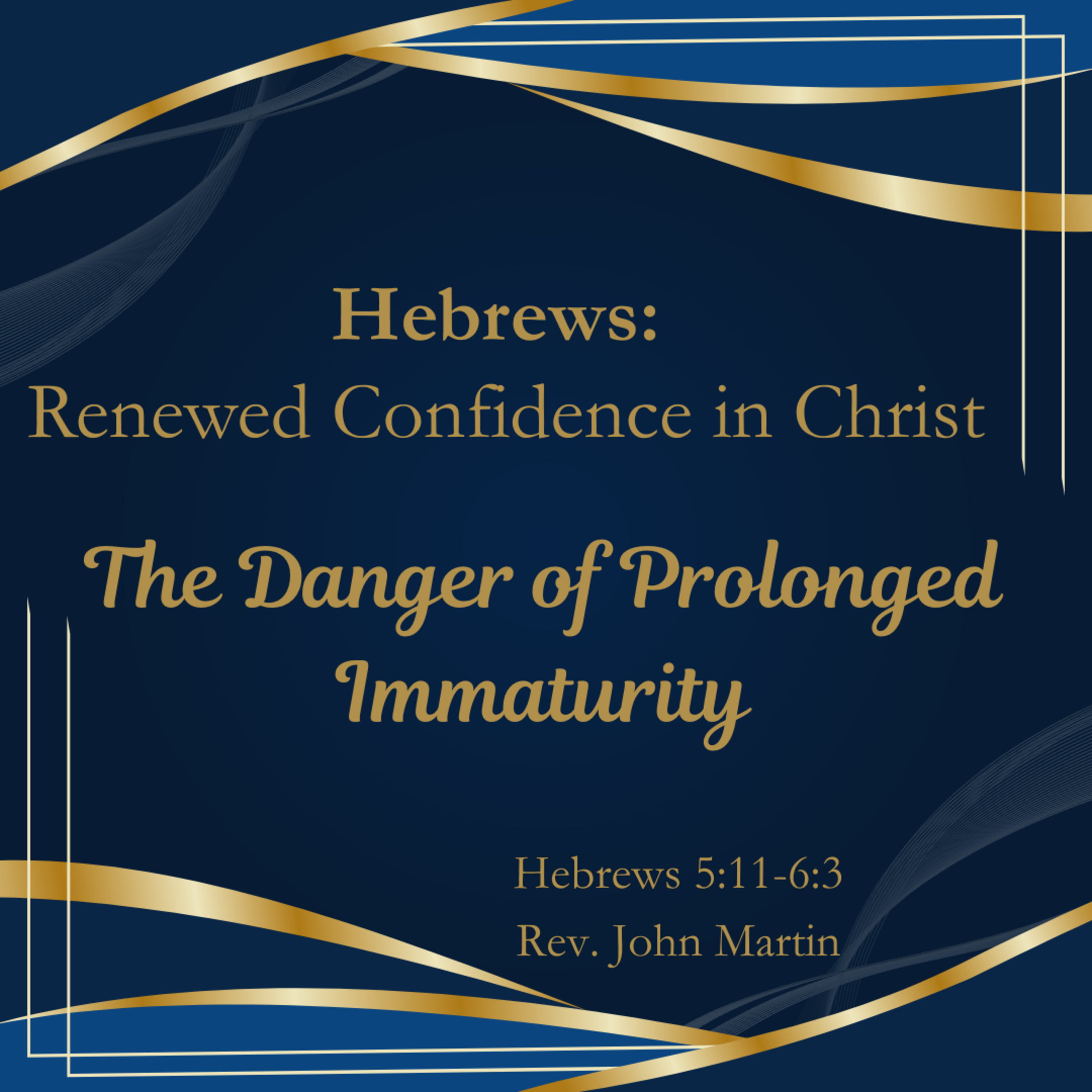 Hebrews: Renewed Confidence In Christ - The Danger of Prolonged Immaturity episode artwork