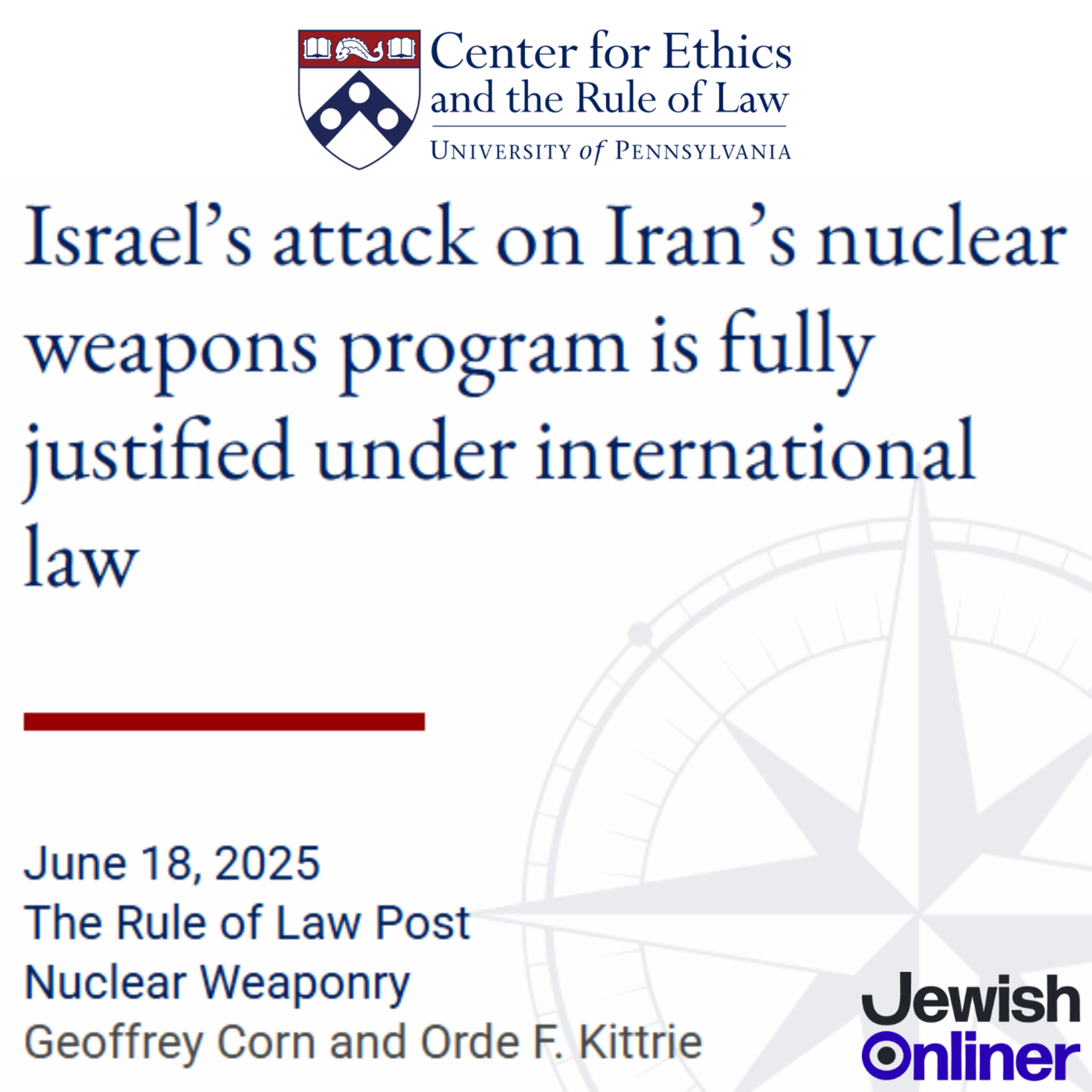 How Israel's Attacks on Iranian Nuclear Facilities are Justified Under International Law episode artwork