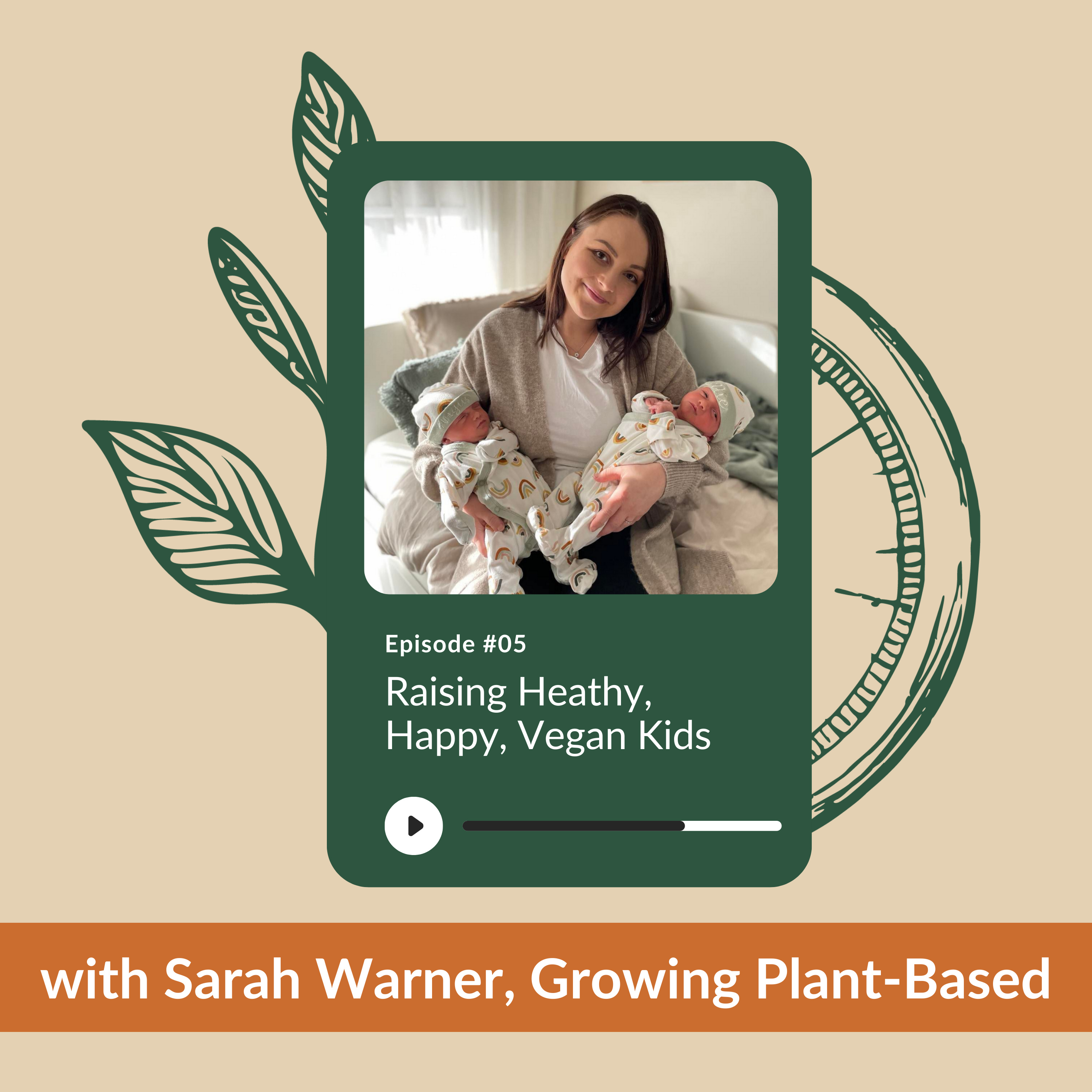 Ep 05 - Raising Heathy, Happy, Vegan Kids with Sarah Warner, Growing Plant-Based episode artwork