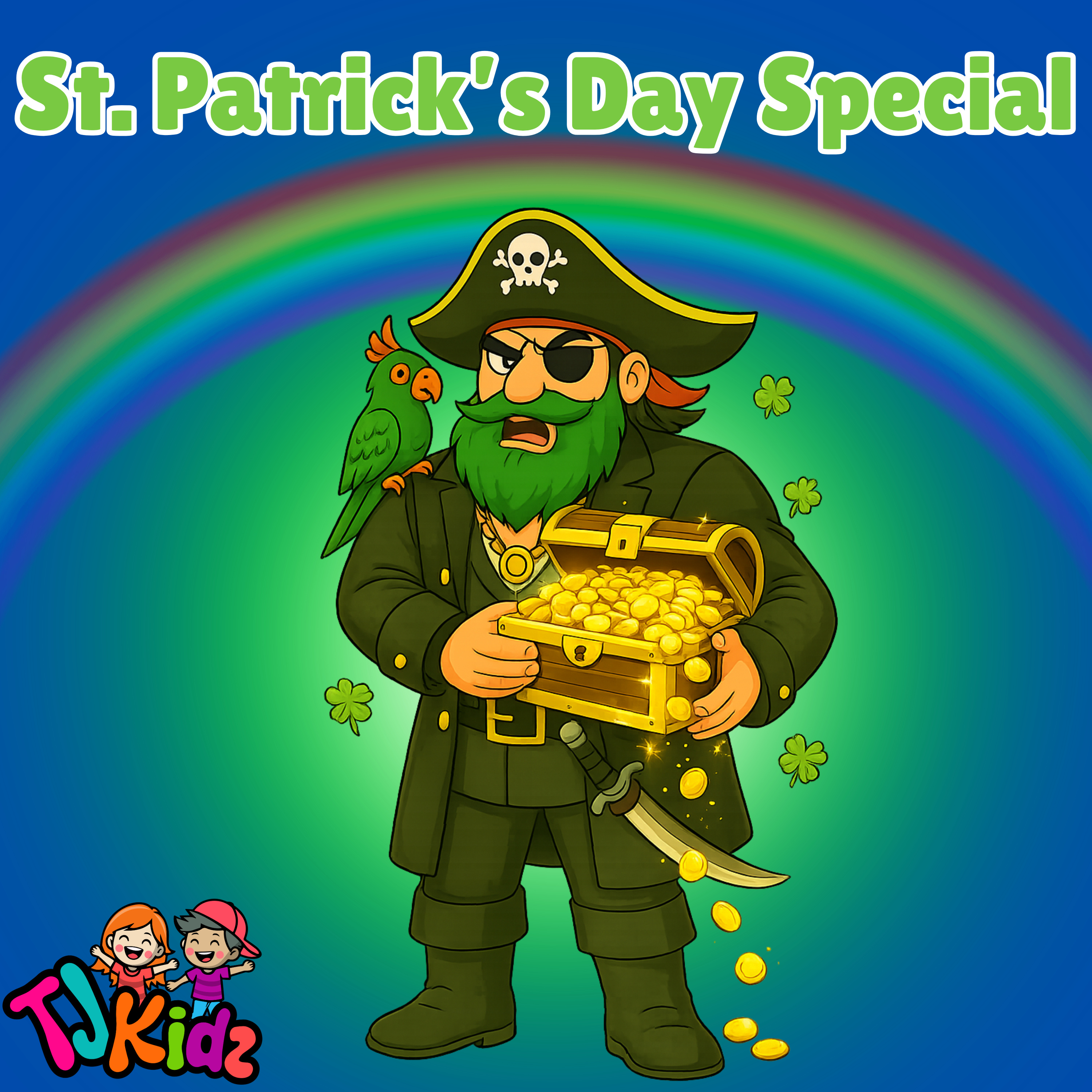 The Day Captain Greenbeard Saved St. Patrick’s Day- A Pirate Tale of Leprechauns, Treasure, and a Very Confused Pirate