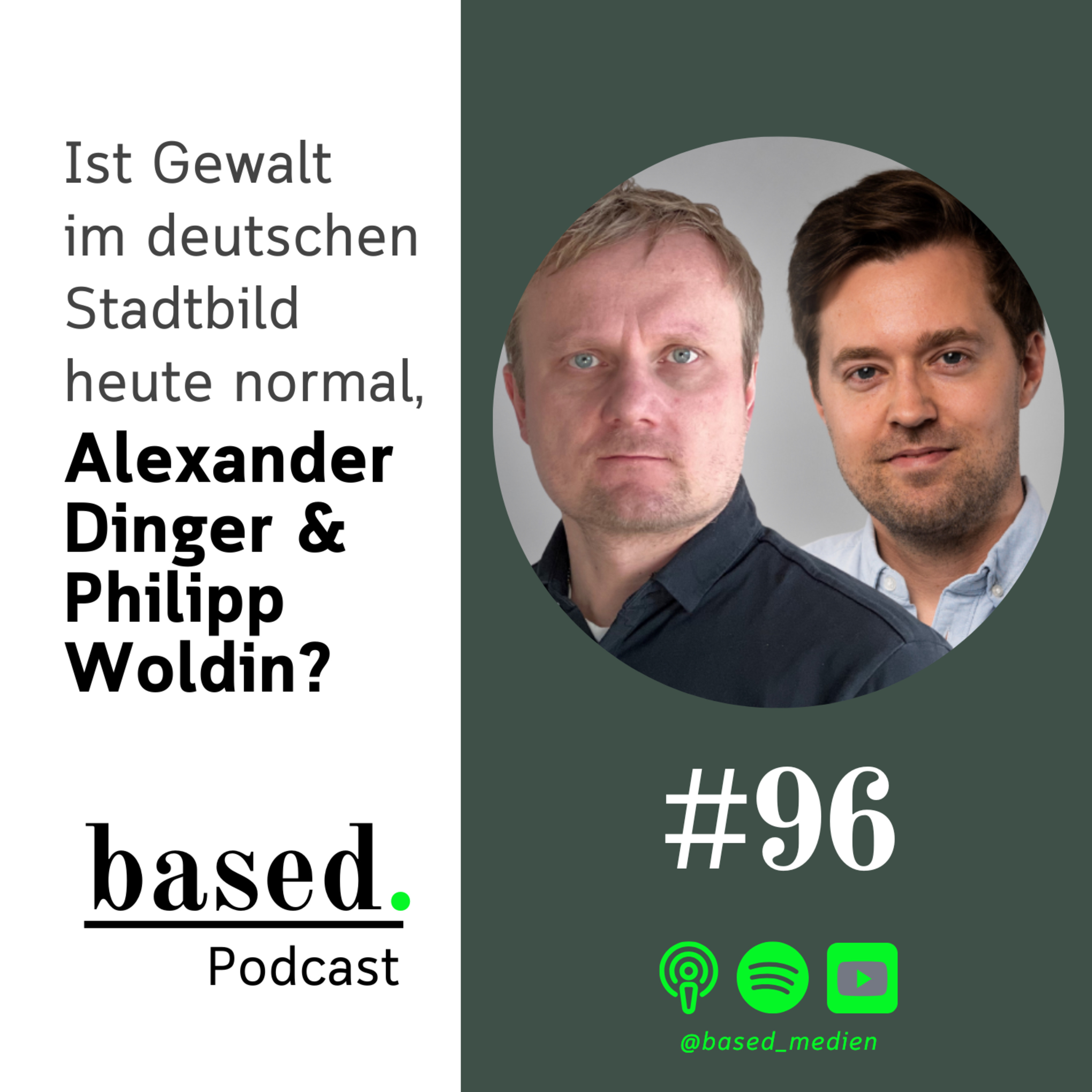 #96 - Ist Gewalt im deutschen Stadtbild heute normal, Alexander Dinger und Philipp Woldin?