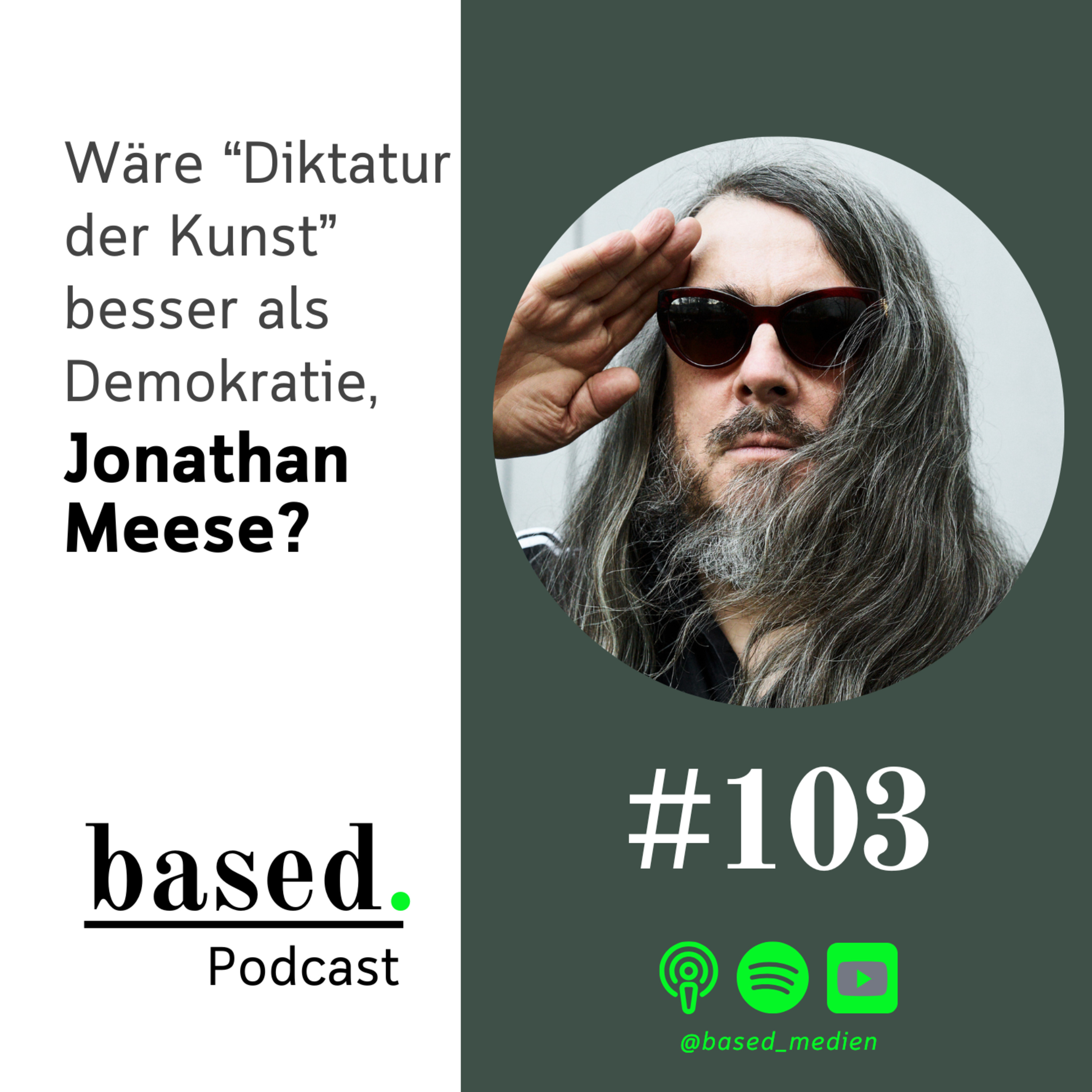 #103 - Wäre "Diktatur der Kunst" besser als Demokratie, Jonathan Meese? #103 - Wäre "Diktatur der Kunst" besser als Demokratie, Jonathan Meese?