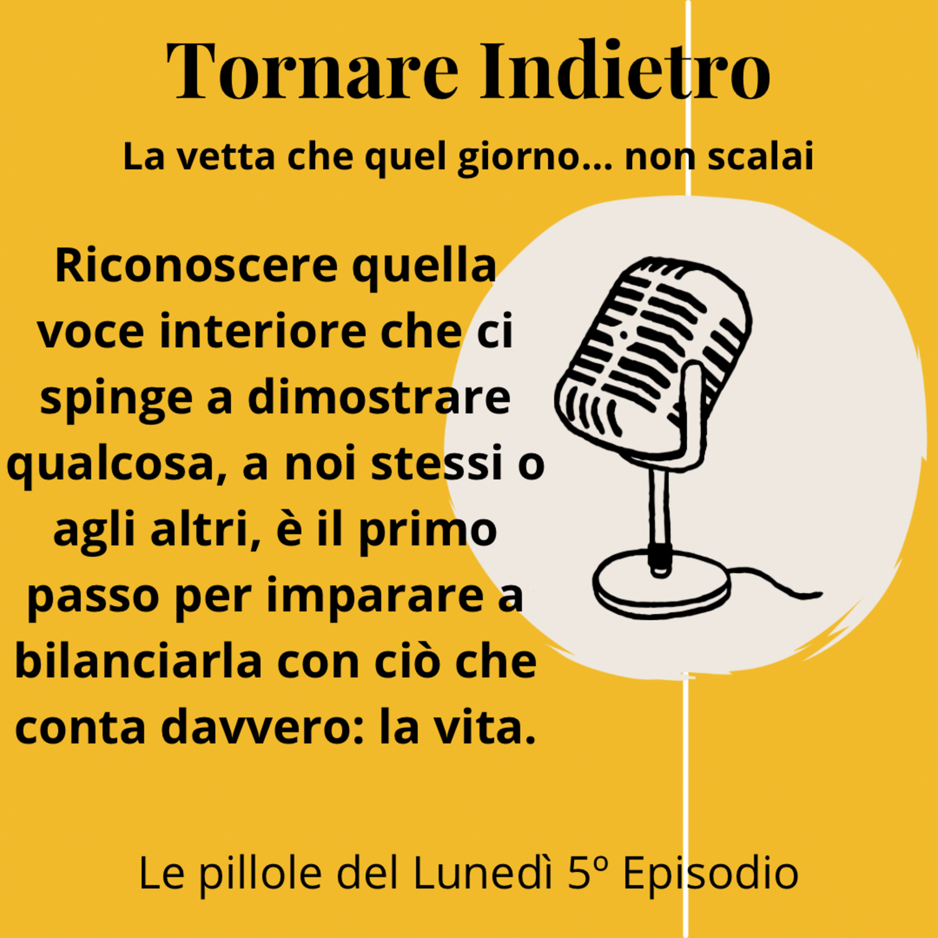 Tornare indietro. La vetta che quel giorno..non scalai