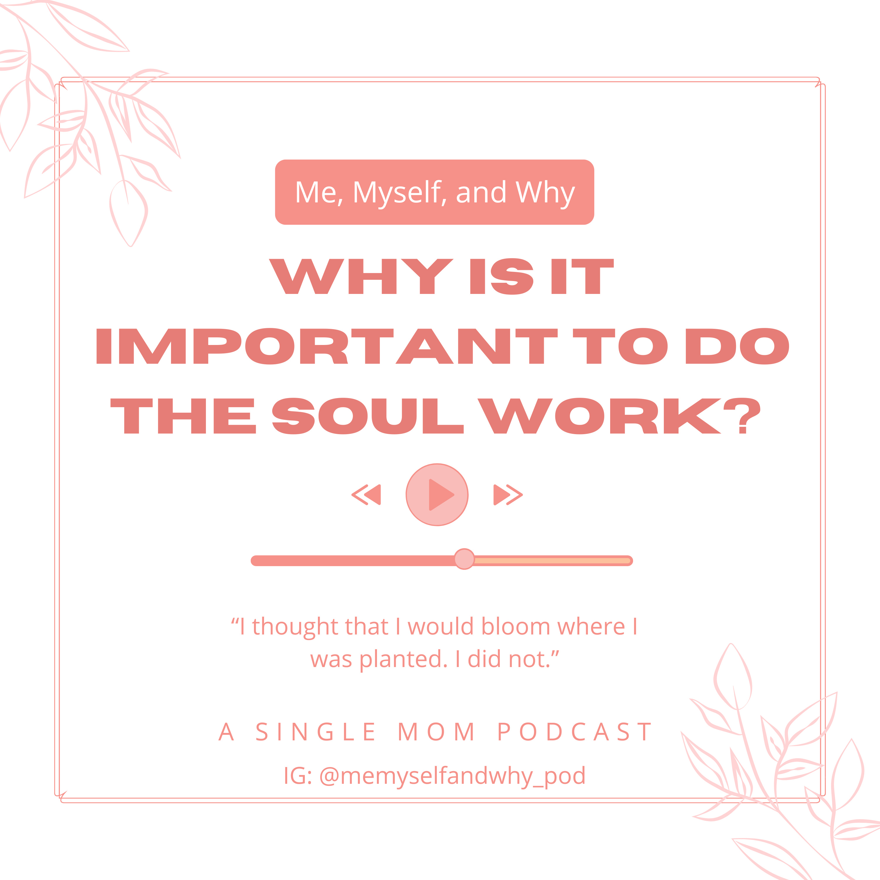 Why is it important to do the soul work? 