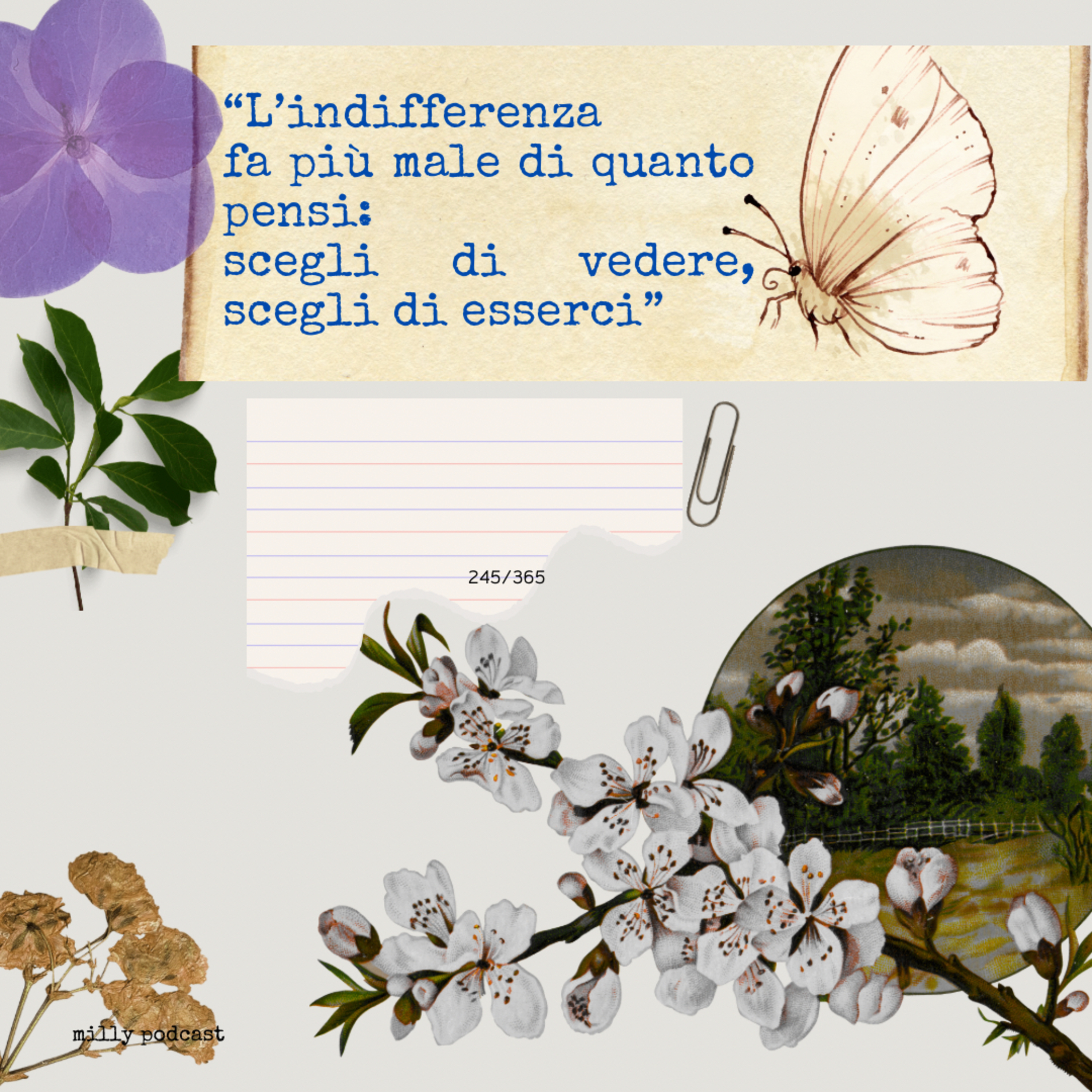 “L’indifferenza fa più male di quanto pensi: scegli di vedere, scegli di esserci” 🌸