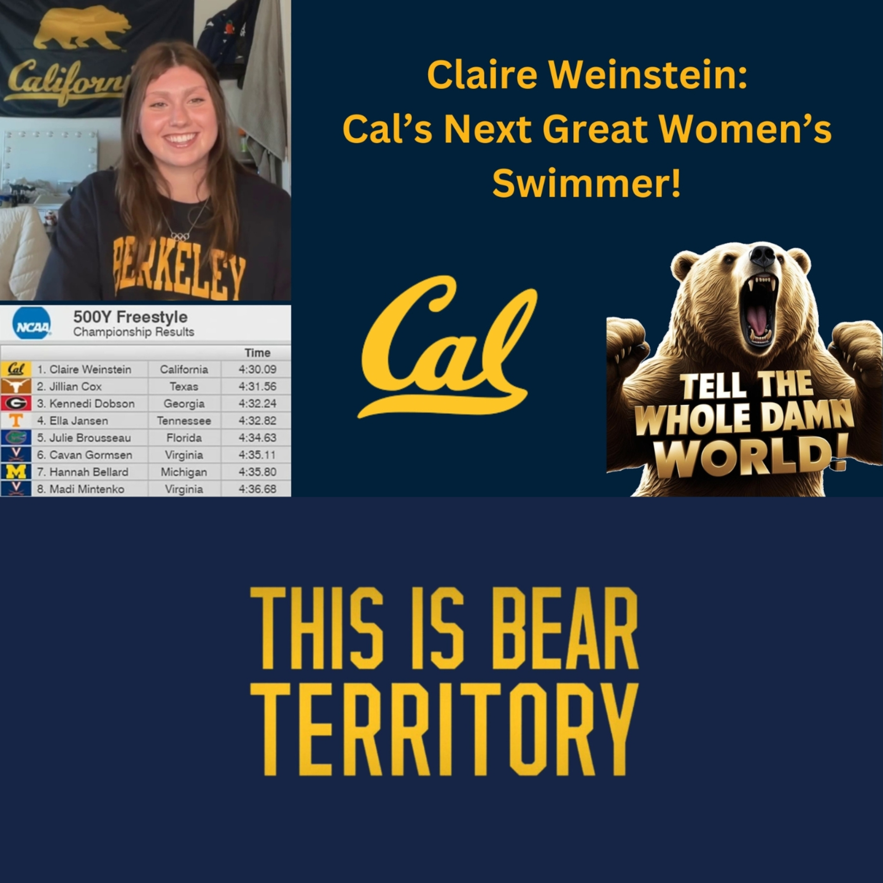 Ep. 87 – Claire Weinstein: Cal’s Next Great Women’s Swimmer