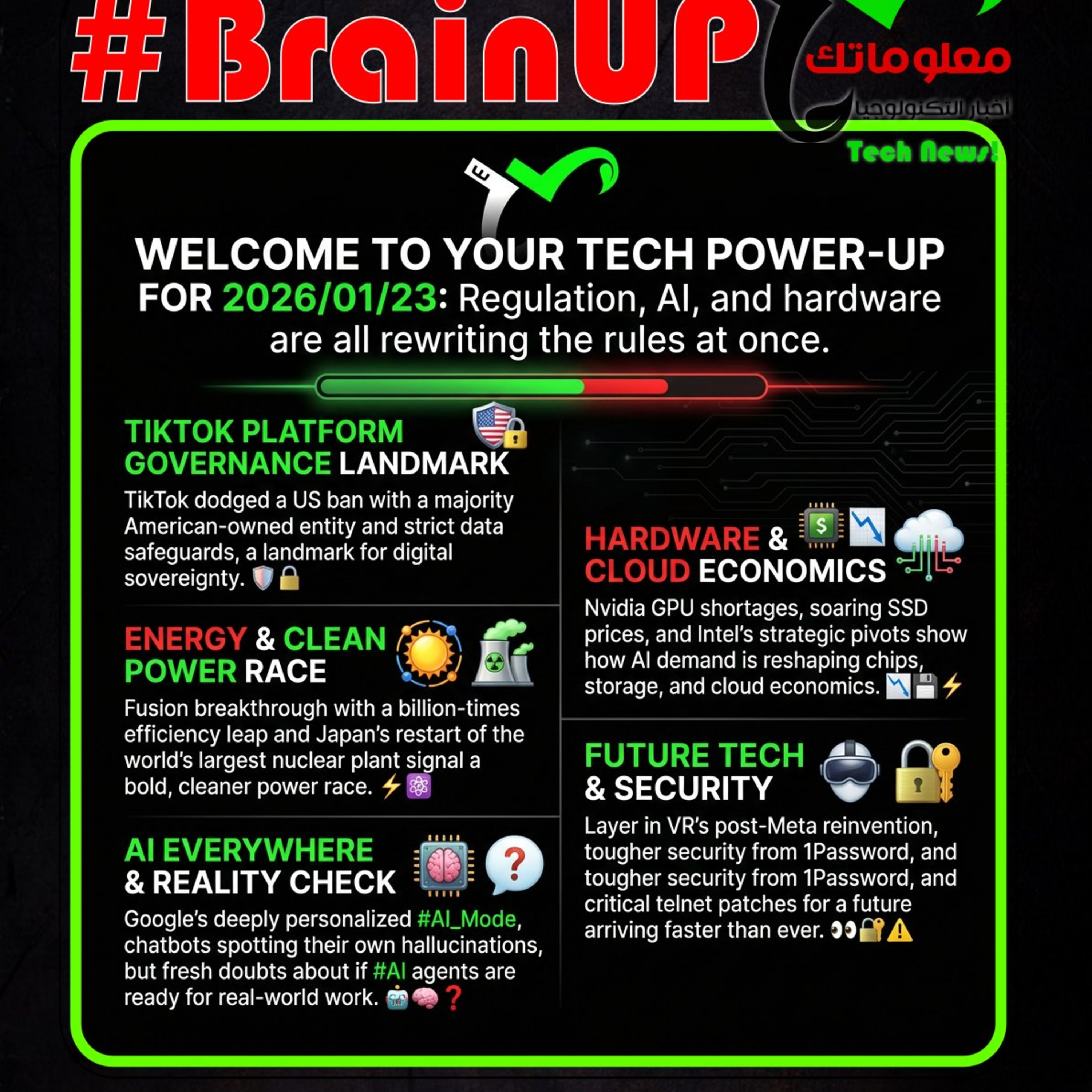 #BrainUp كبر دماغك اخبار التكنولوجيا اليوم 23 يناير 2026 #BrainUp كبر دماغك اخبار التكنولوجيا اليوم 23 يناير 2026