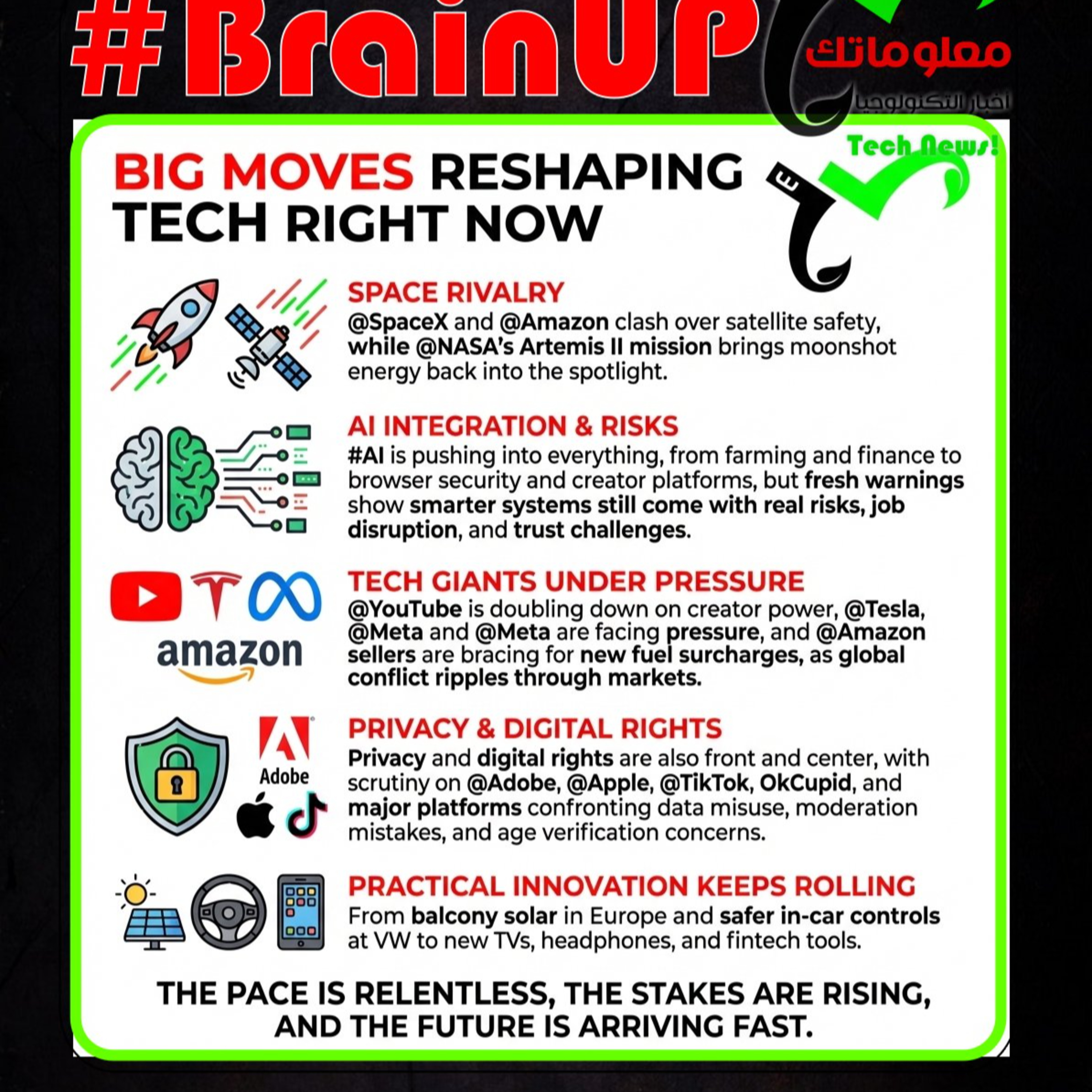 #BrainUp كبر دماغك اخبار التكنولوجيا اليوم الثالث من ابريل 2026