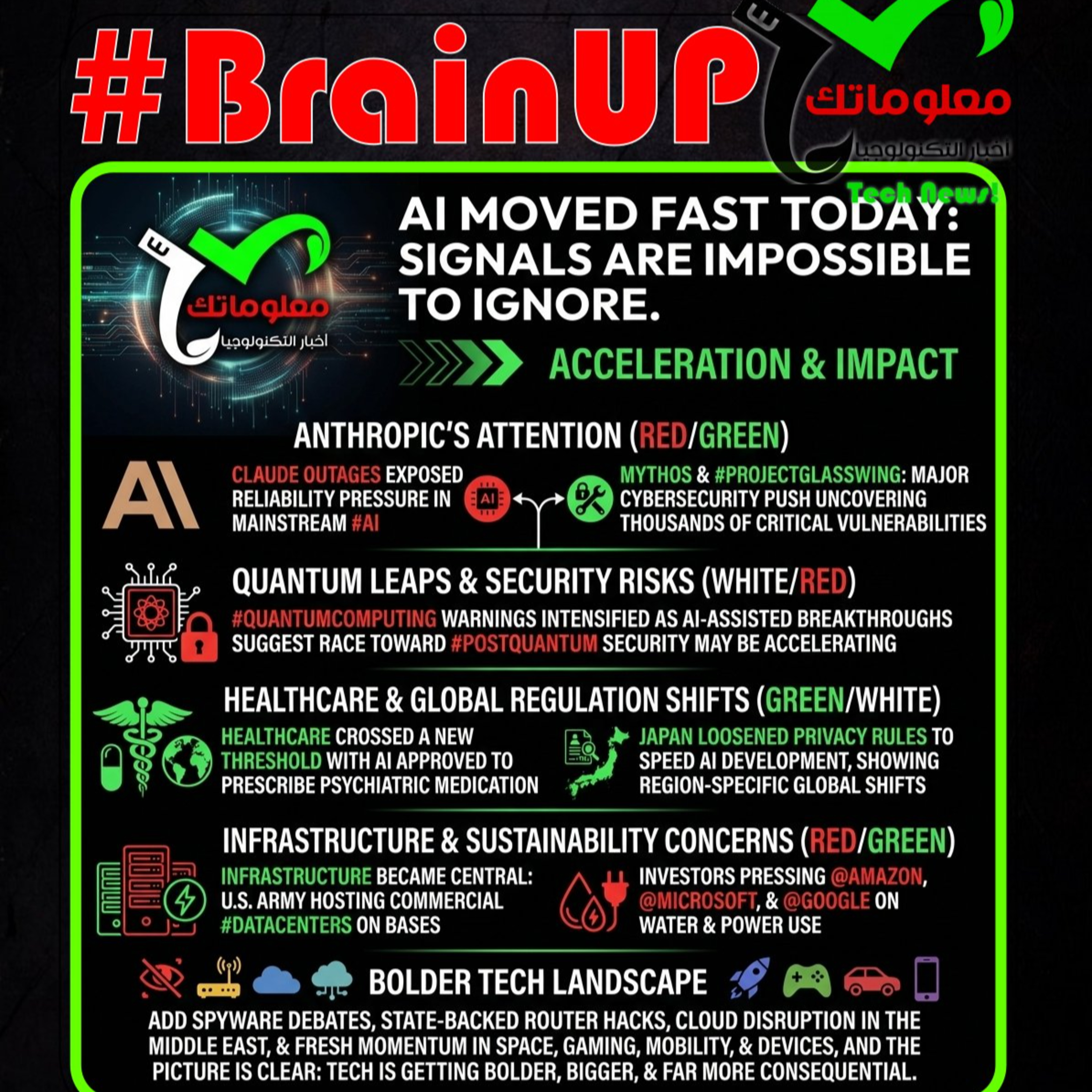 #BrainUp كبر دماغك اخبار التكنولوجيا اليوم 8 إبريل 2026