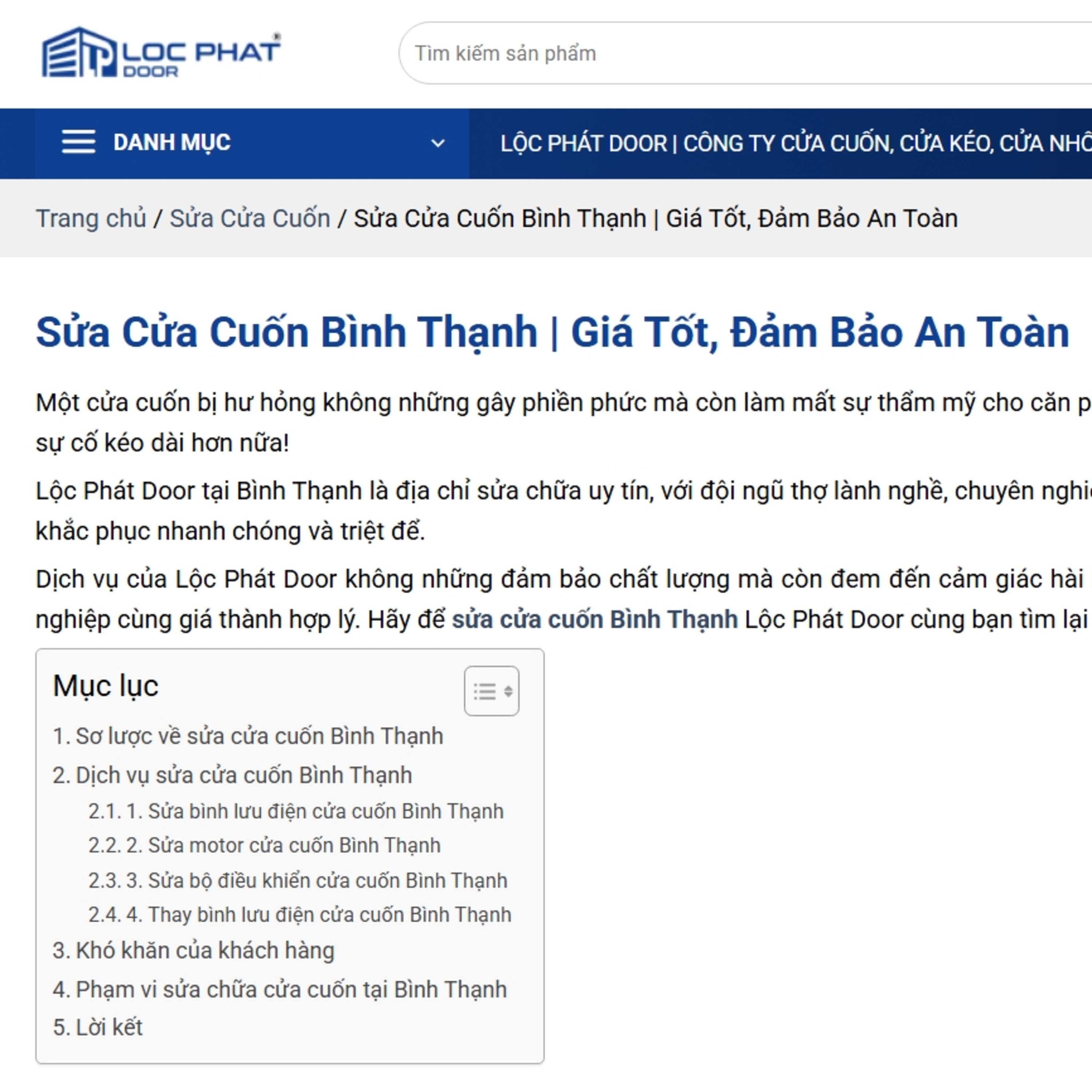 Lộc Phát Door Công ty cửa cuốn, cửa kéo, cửa nhôm