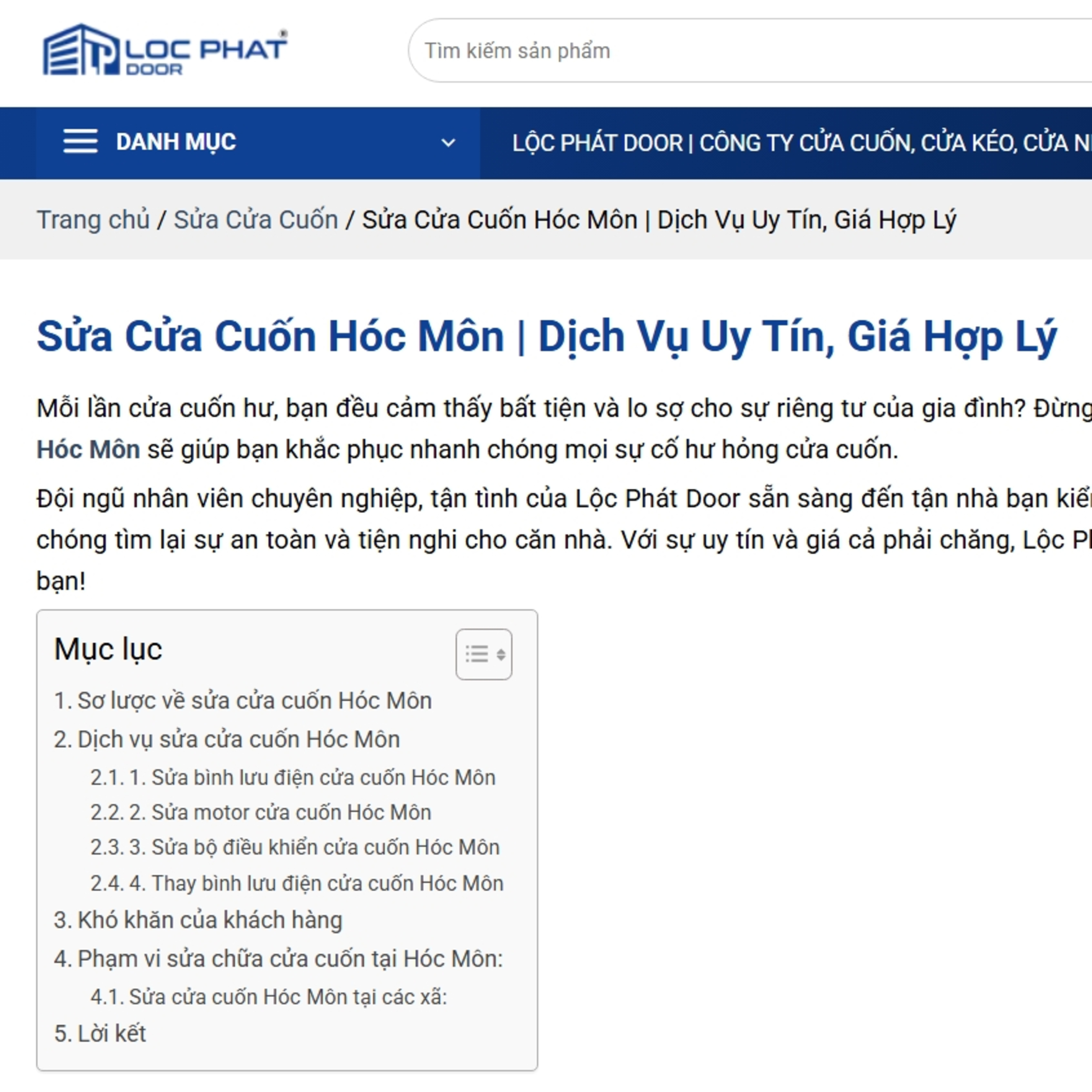 Lộc Phát Door Công ty cửa cuốn, cửa kéo, cửa nhôm