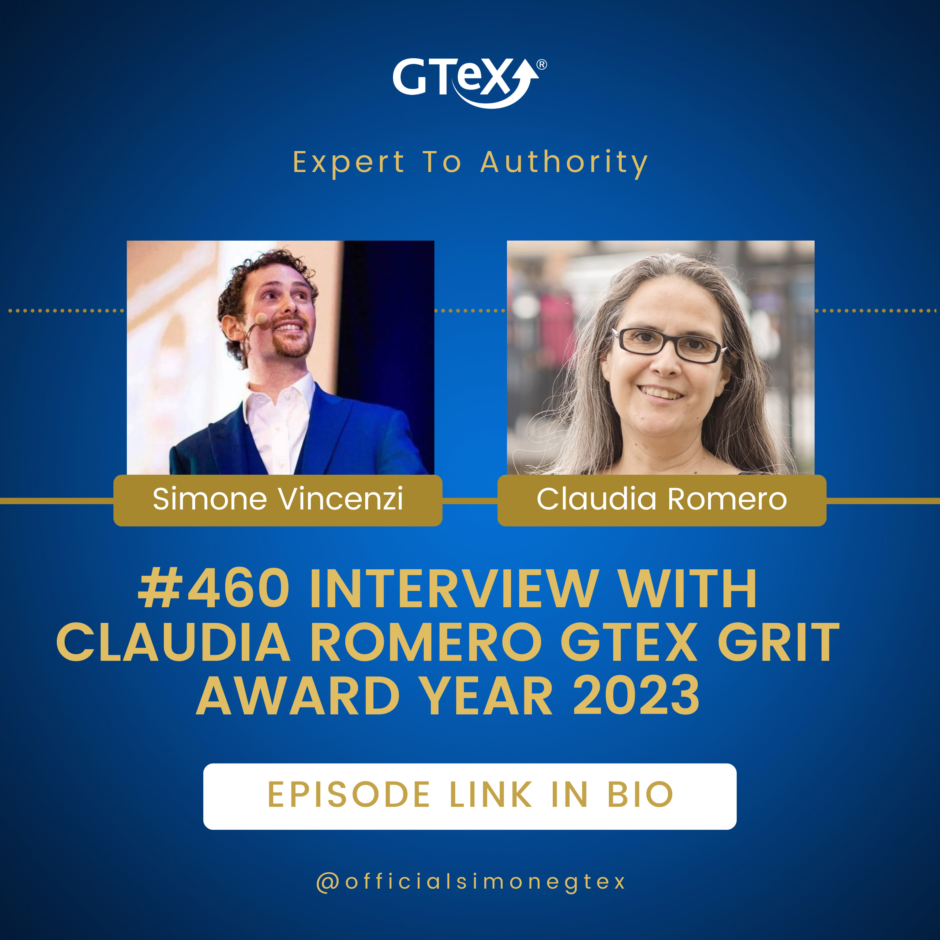 Episode #460 Interview with Claudia Romero GTeX Grit Award Year 2023 episode artwork