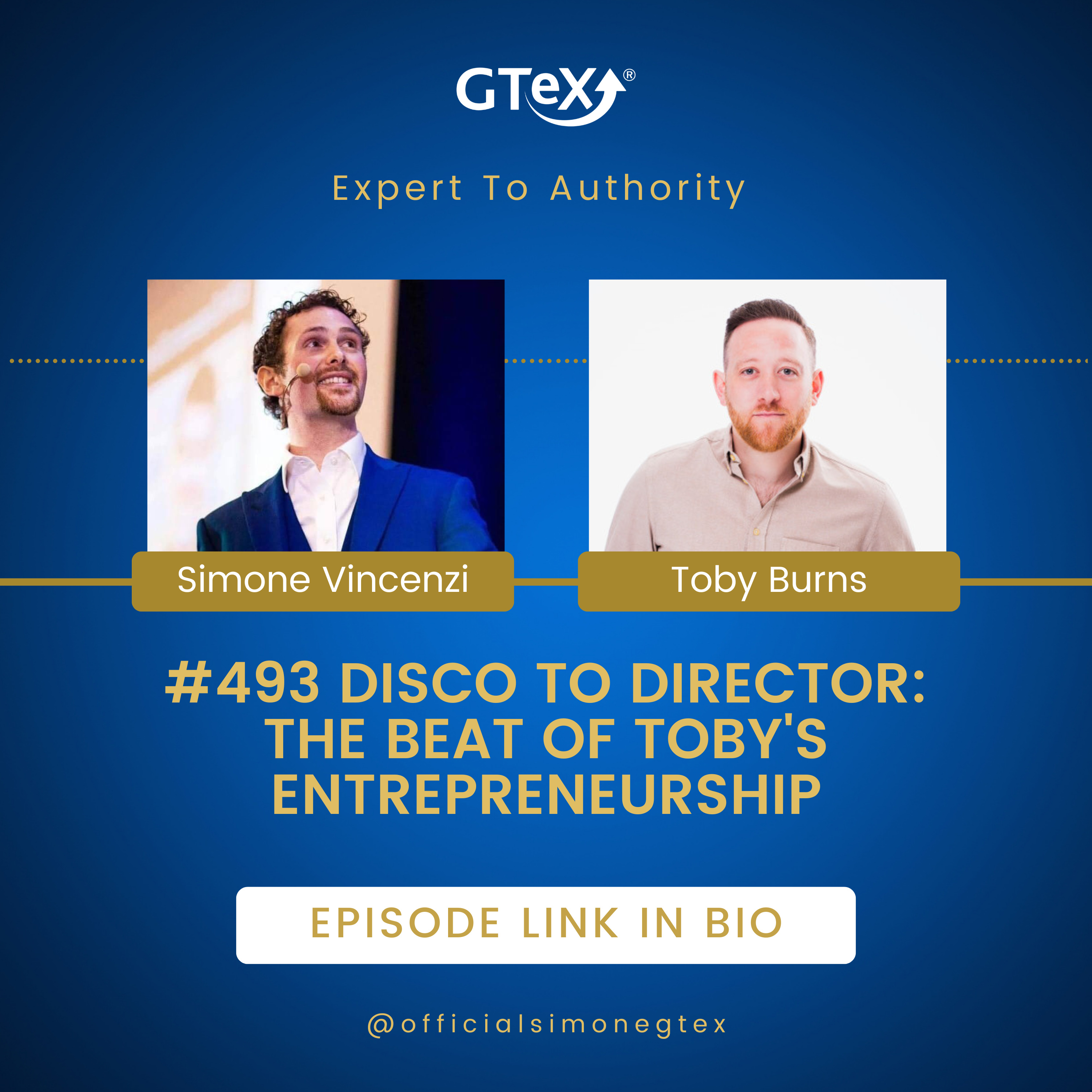 Episode #493 Disco to Director: The Beat of Toby's Entrepreneurship episode artwork