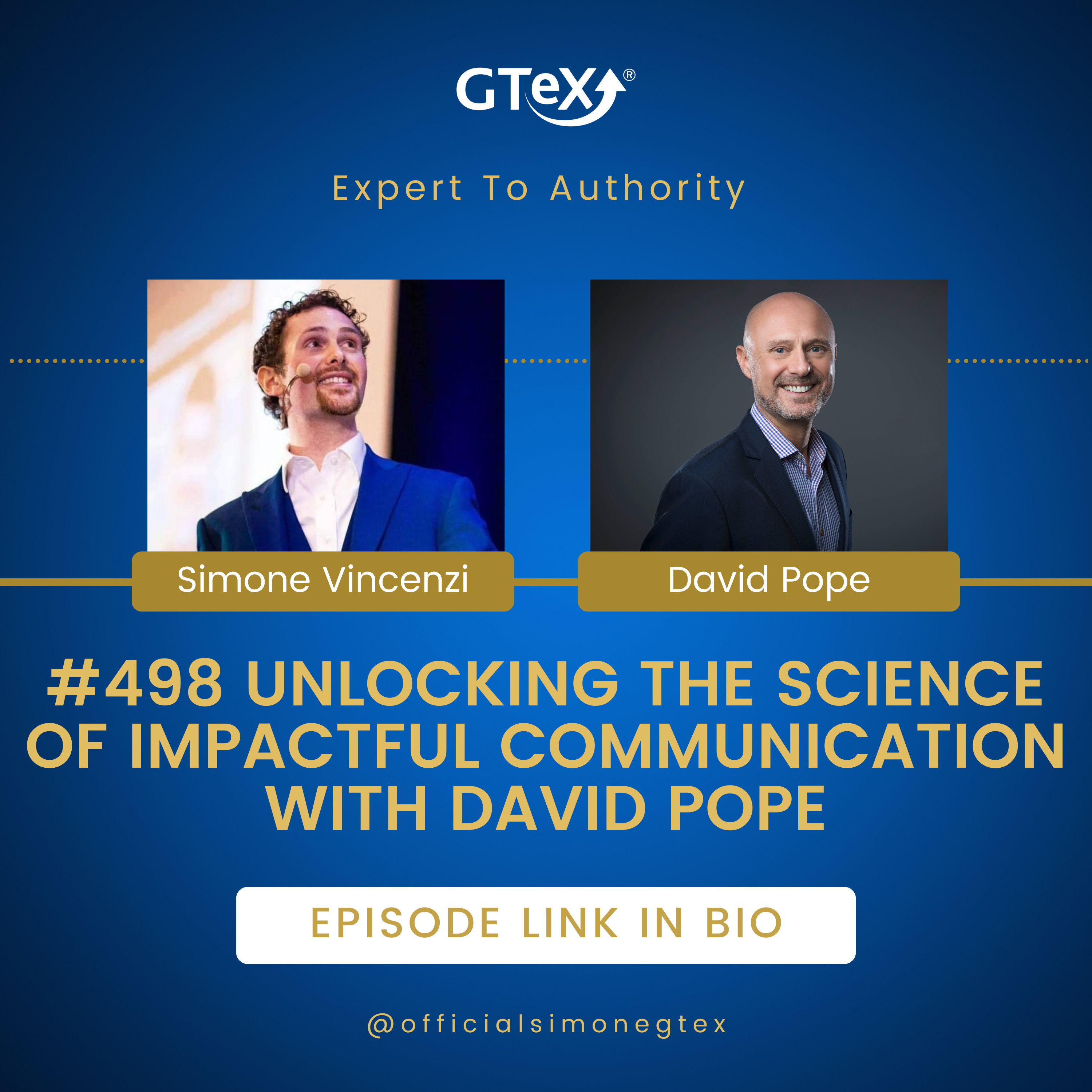 Episode #498 Unlocking the Science of Impactful Communication with David Pope episode artwork