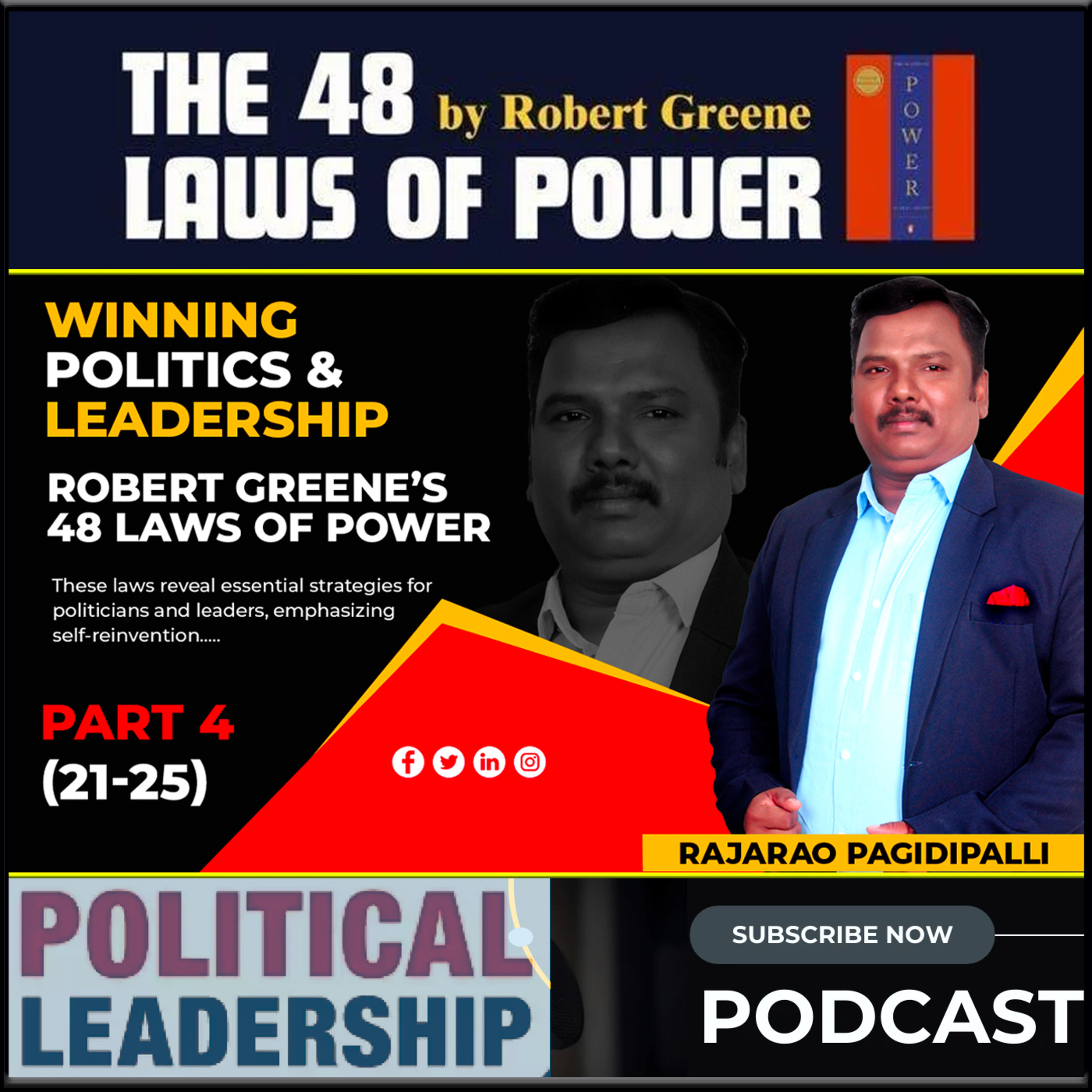Winning Politics & Leadership | Robert Greene’s 48 Laws of Power (21-25) Part 4 | RajaRao Pagidipalli episode artwork