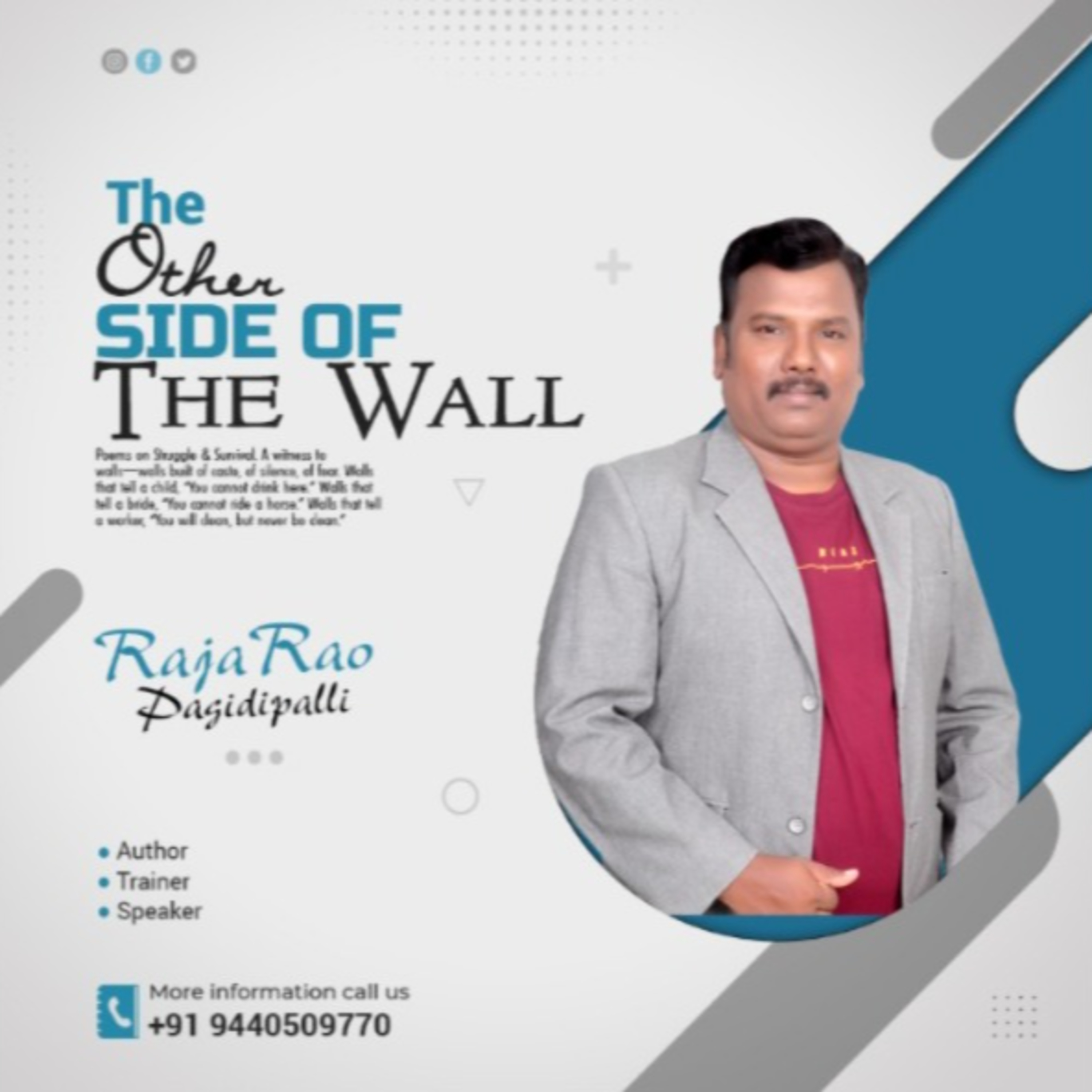 The Other Side of the Wall: Poems of Struggle and Survival – Book Launch Podcast by RajaRao Pagidipalli episode artwork