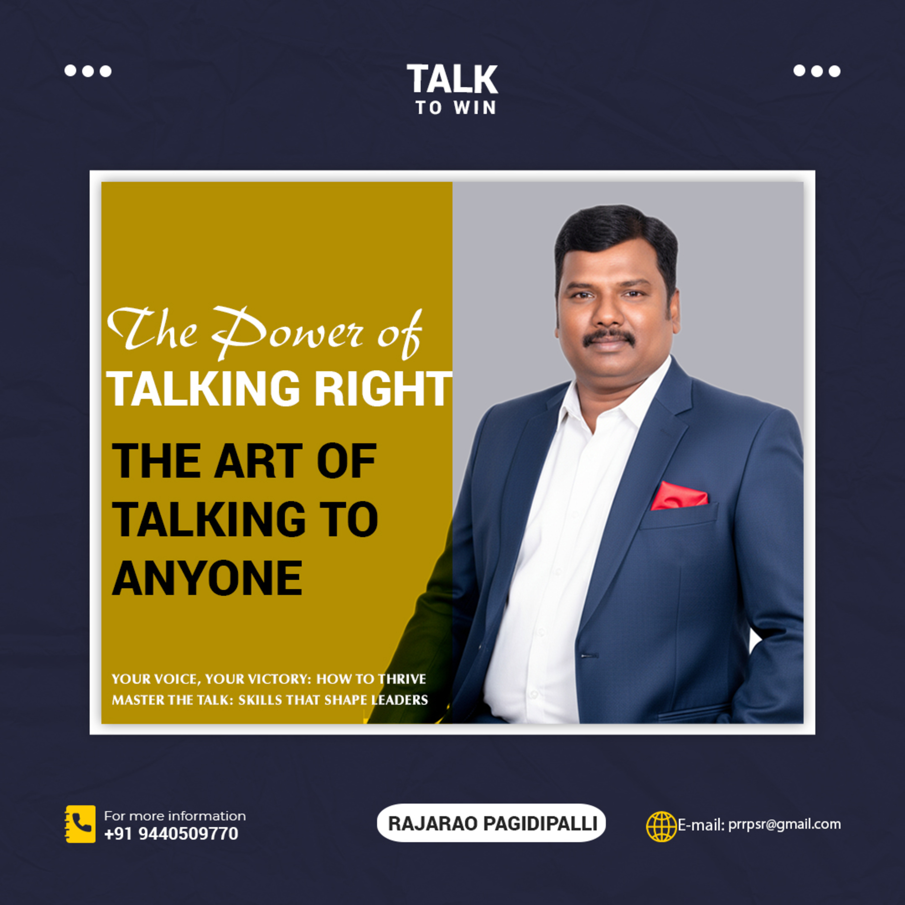 The Art of Talking to Anyone | Skills that Shape | How Talking Builds Success | RajaRao Pagidpalli episode artwork