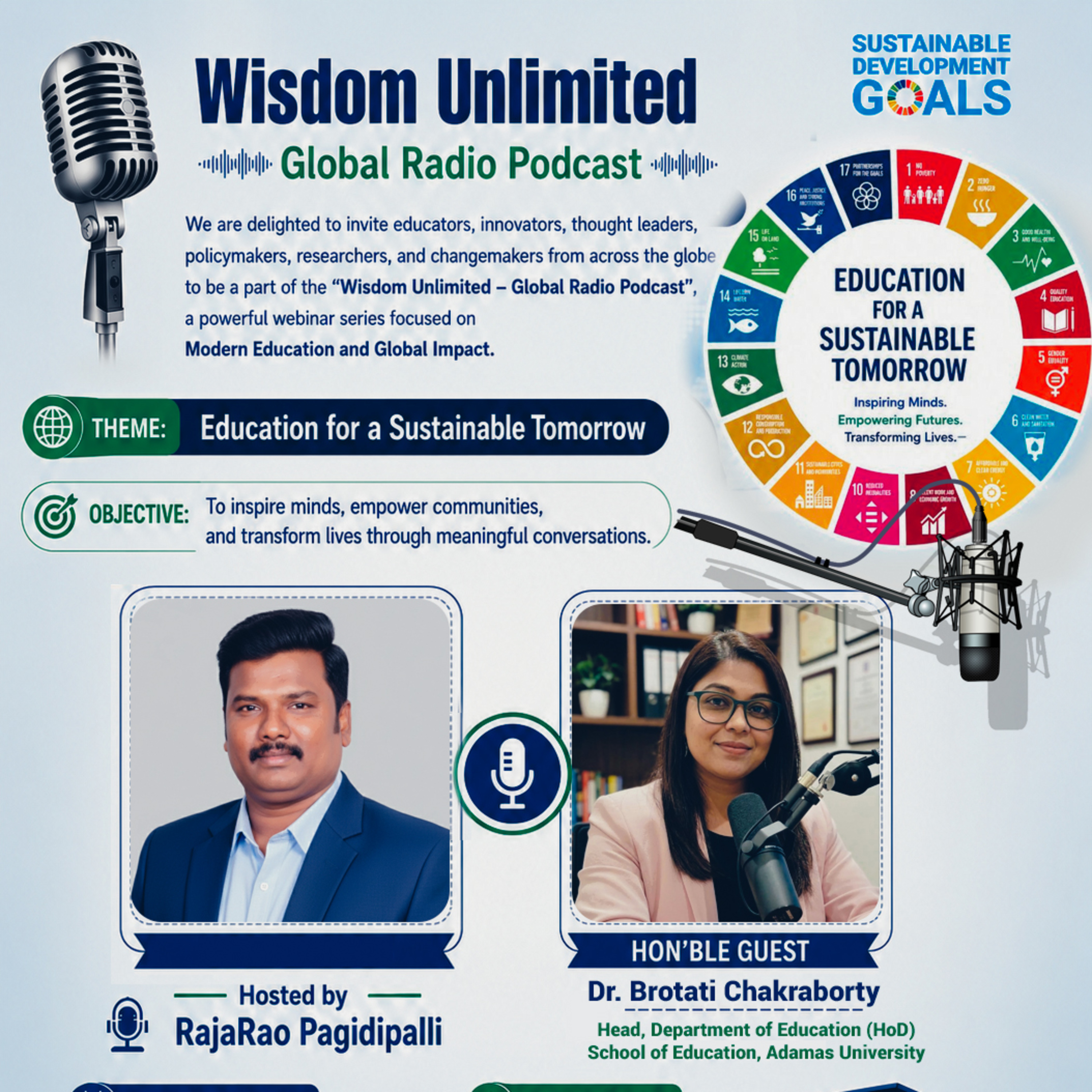 Dr. Brotati Chakraborty on Education for a Sustainable Tomorrow: Balancing AI, Ethics, and Human Values | RajaRao Pagidipalli episode artwork