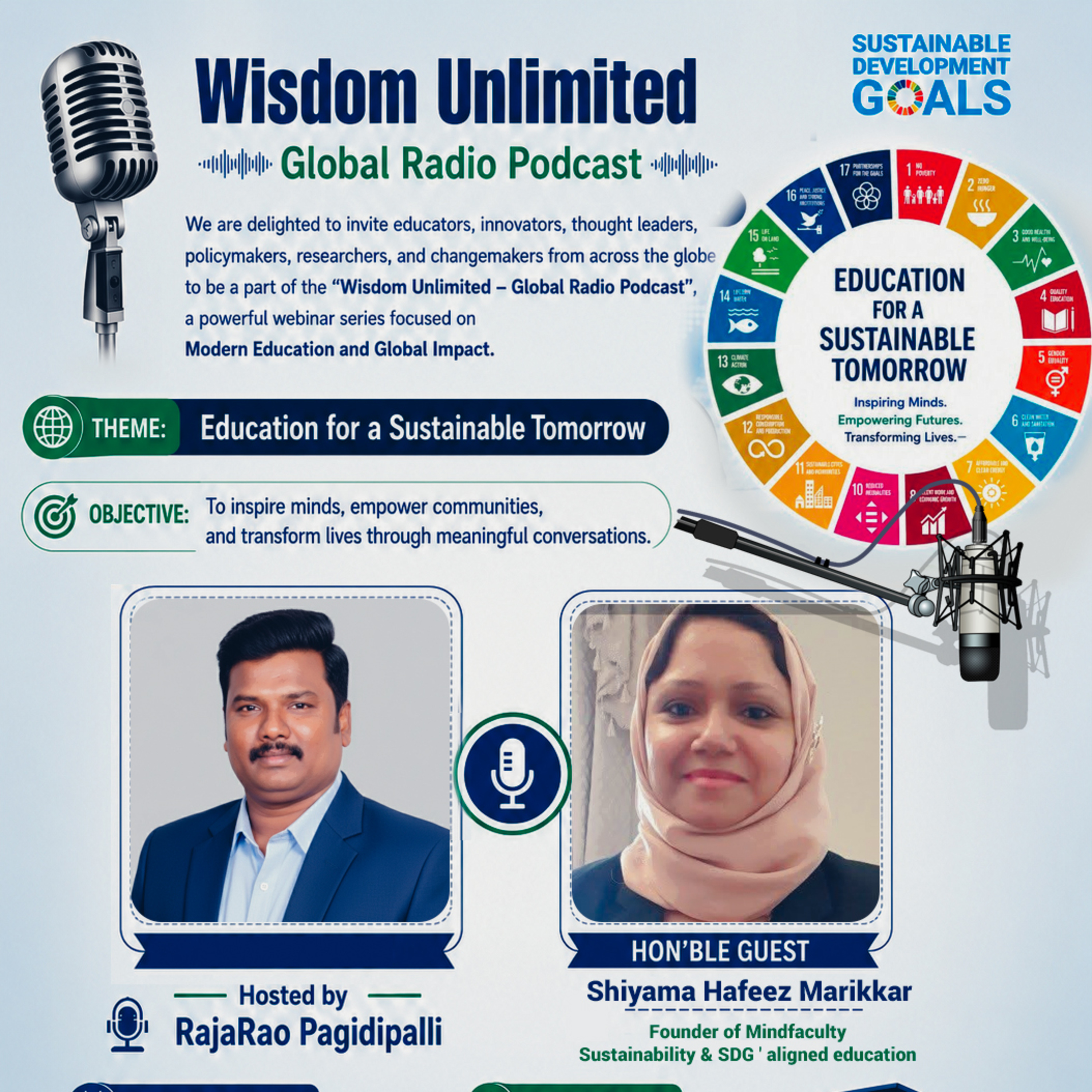 Ms. Shiyama Hafeez Marikkar on Education for a Sustainable Tomorrow: SDG-Aligned Education for Future Generations | RajaRao Pagidipalli episode artwork