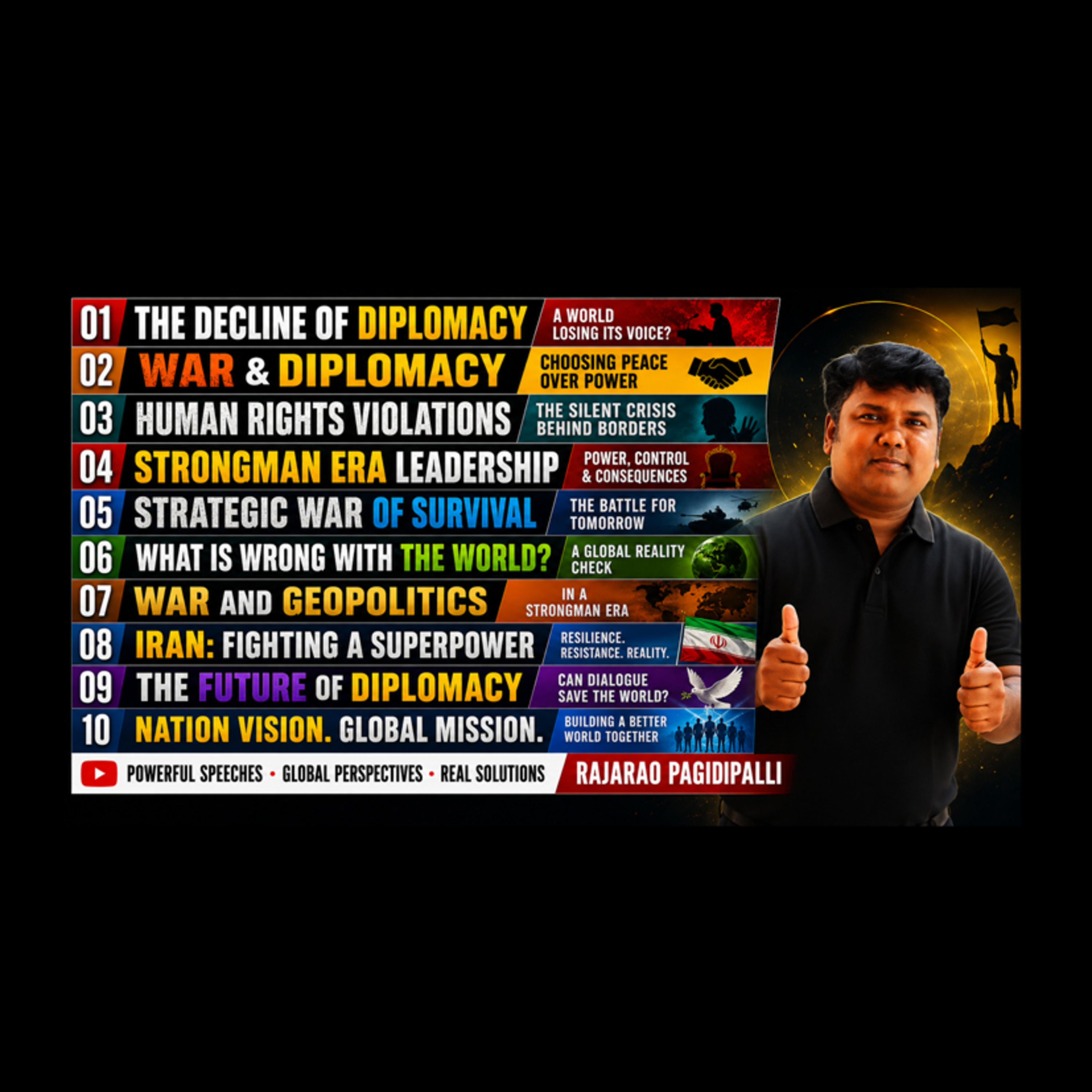 The World at a Crossroads || War, Diplomacy, Human Rights & Global Power || Rajarao Pagidipalli || episode artwork