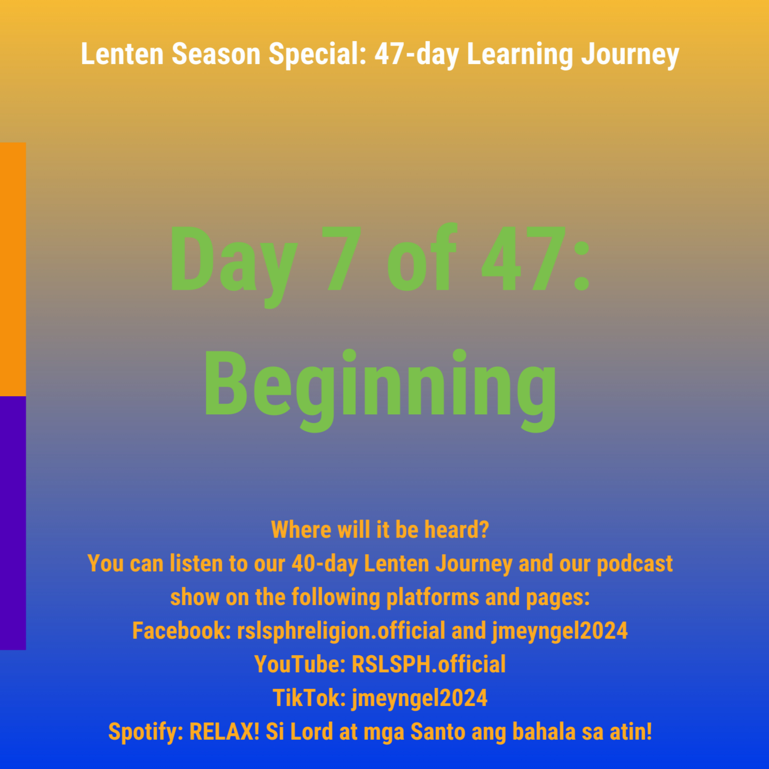 #RSLSPH Bonus Series: Lenten 47-day Journey (Episode 7 of 47) episode artwork
