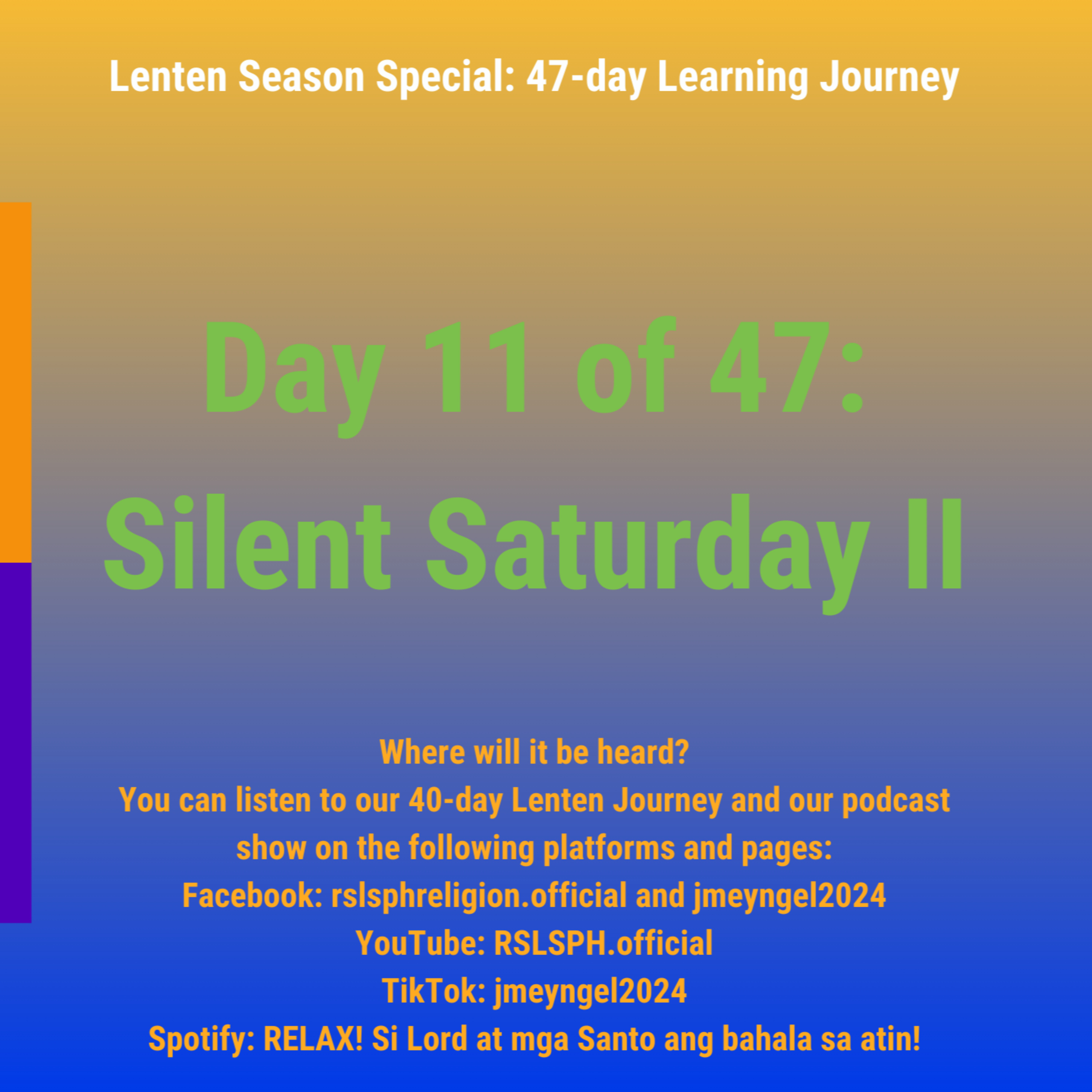 #RSLSPH Bonus Series: Lenten 47-day Journey (Day 11 of 47) episode artwork