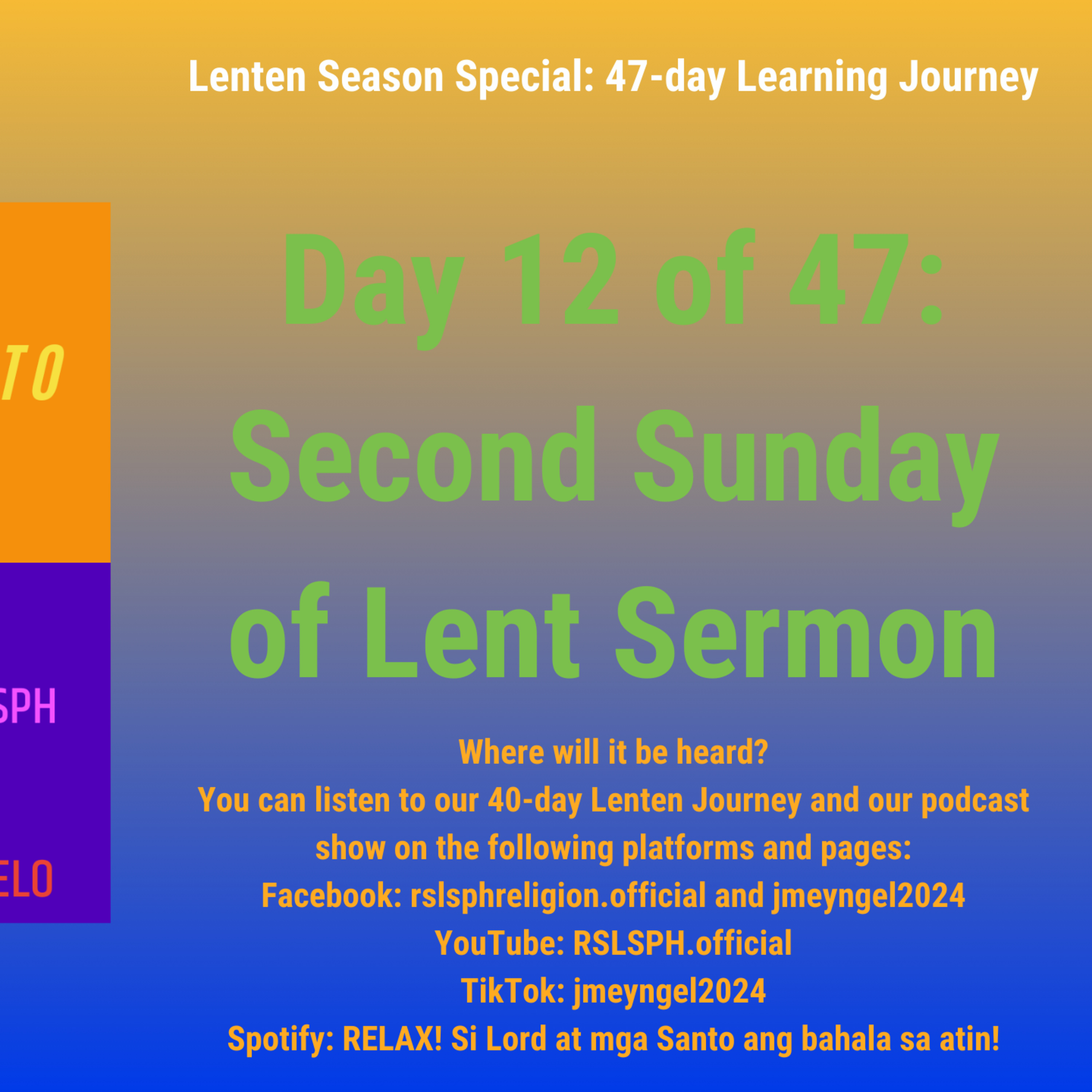 #RSLSPH Bonus Series: Lenten 47-day Journey (Day 12 of 47) episode artwork