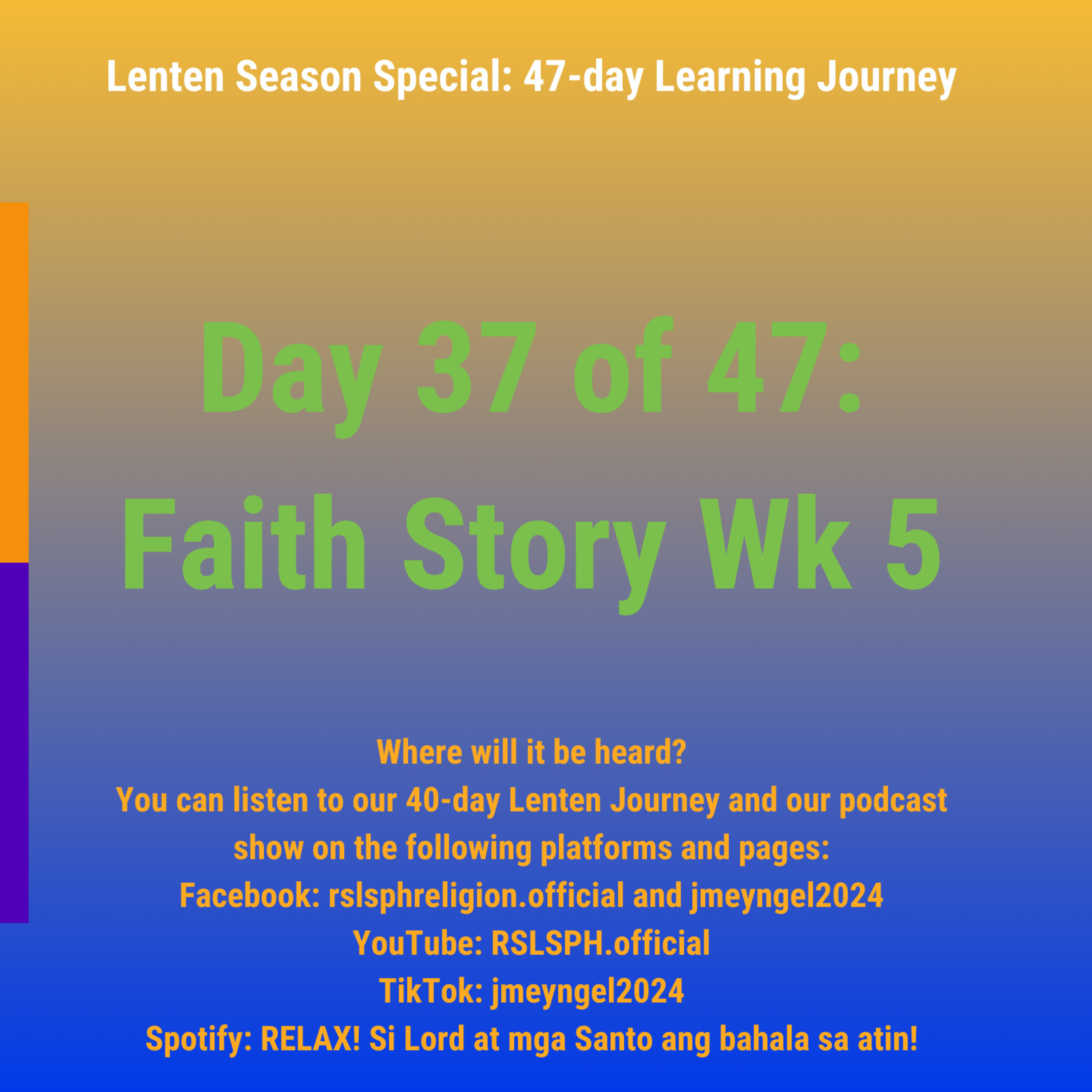 #RSLSPH Bonus Series: Lenten 47-day Journey (Day 37 of 47) episode artwork