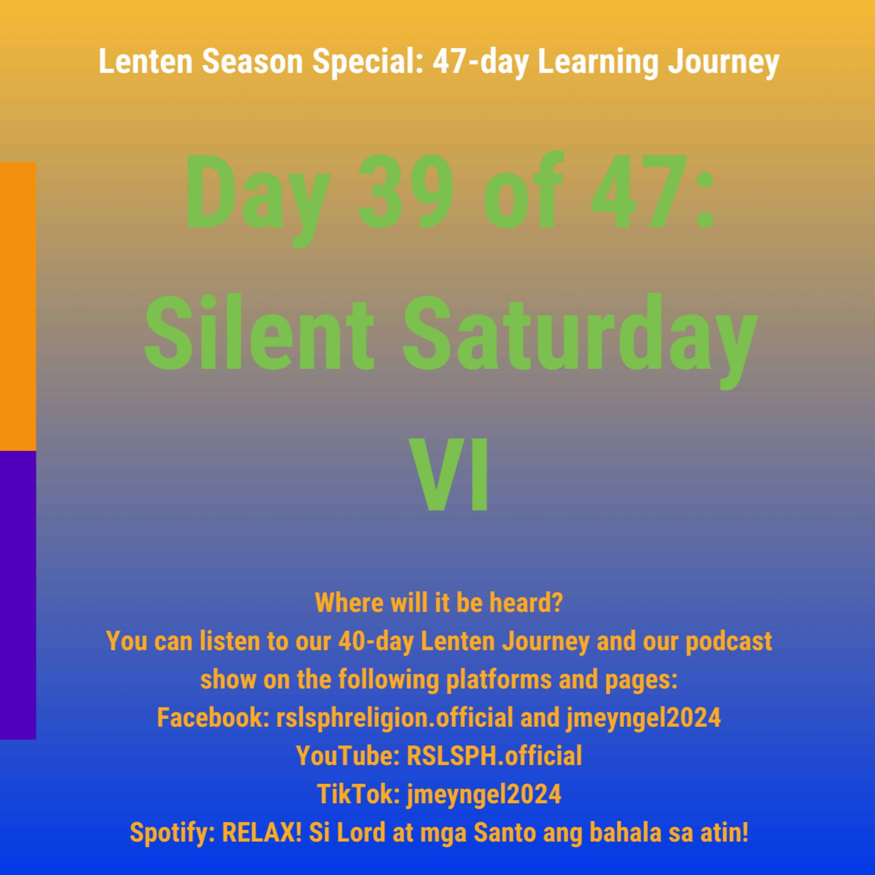 #RSLSPH Bonus Series: Lenten 47-day Journey (Day 39 of 47) episode artwork