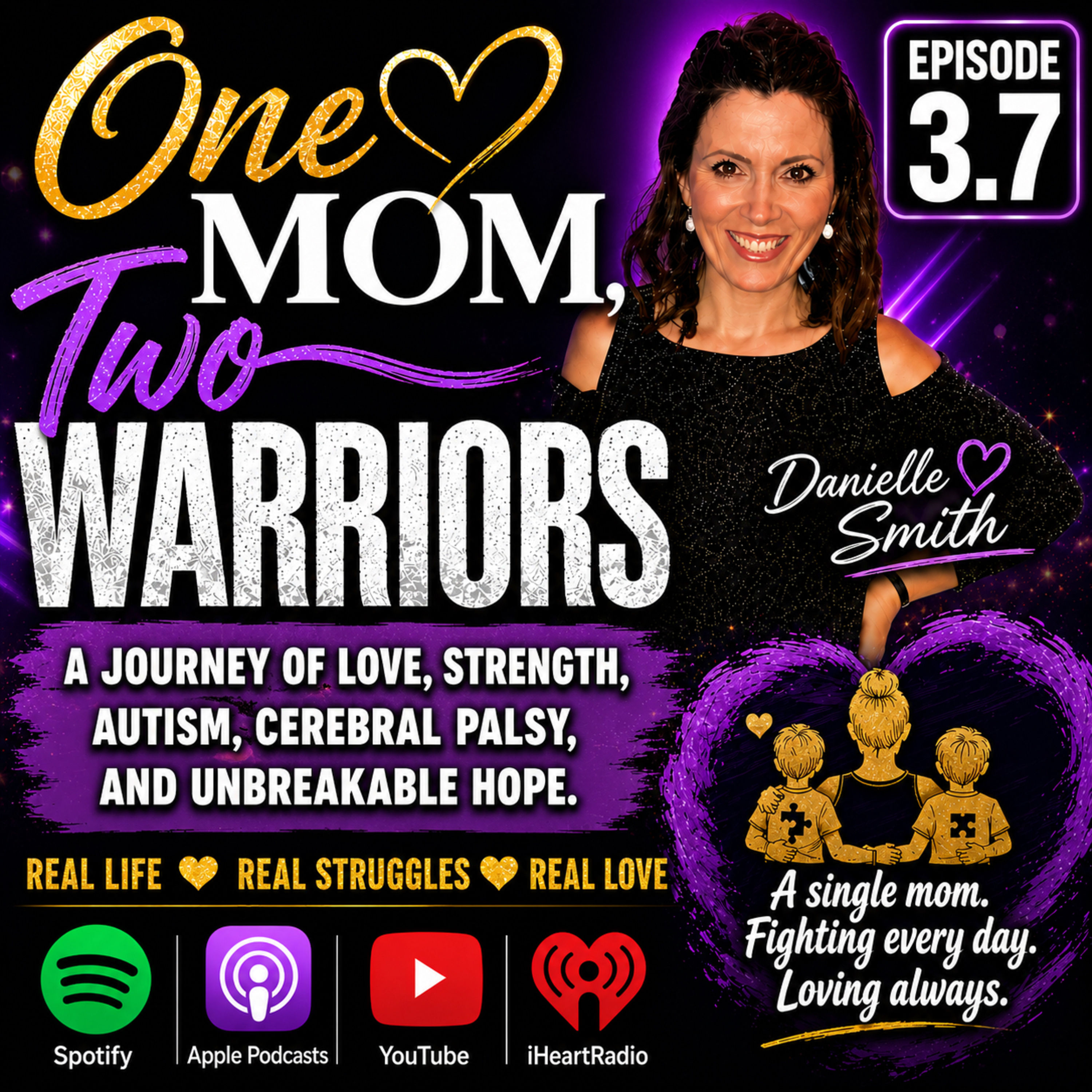 ONE MOM TWO WARRIORS episode artwork