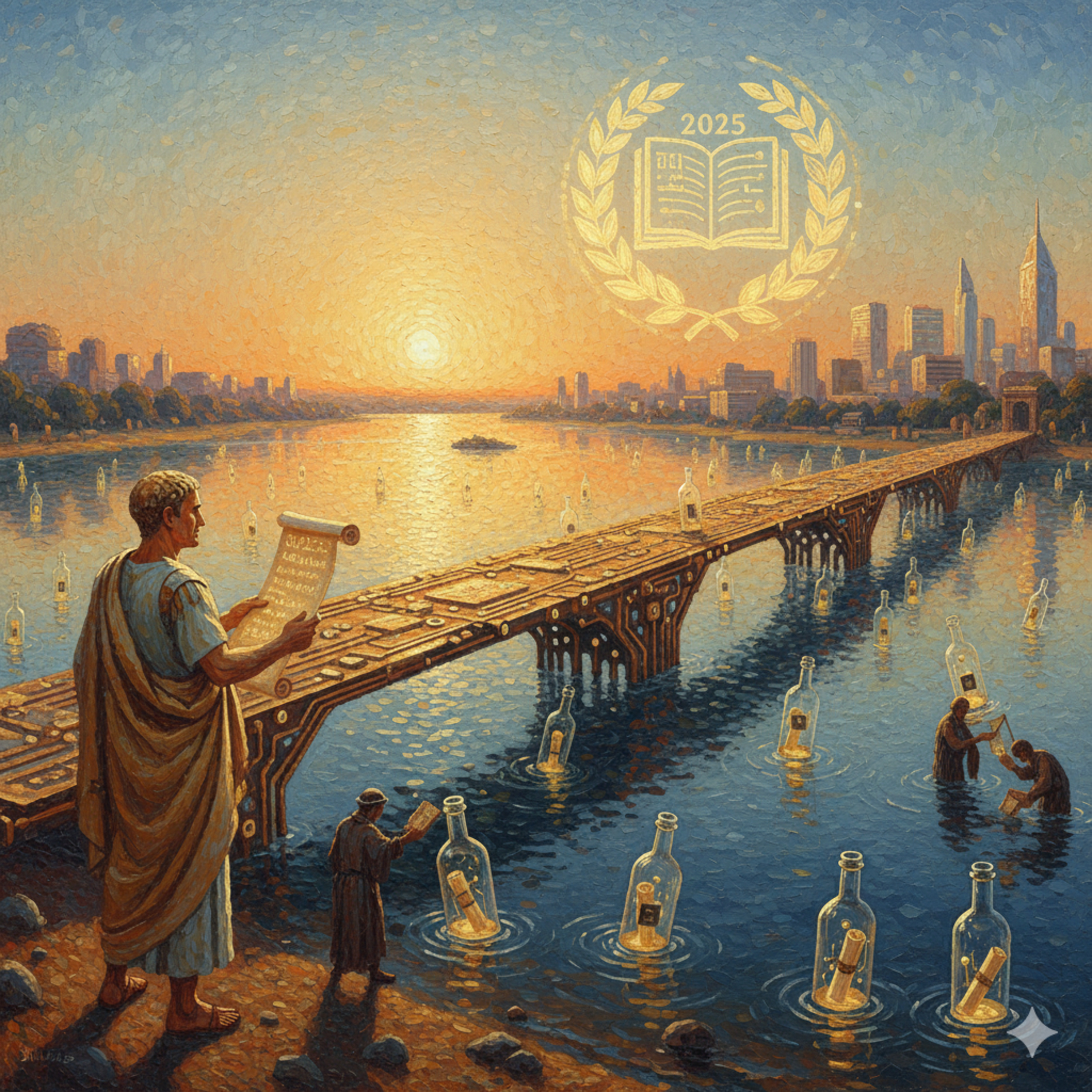#355 - Nobel 2025 Literatura, Transistor, Cruzar el Rubicón 🪙📖📱🚣 episode artwork