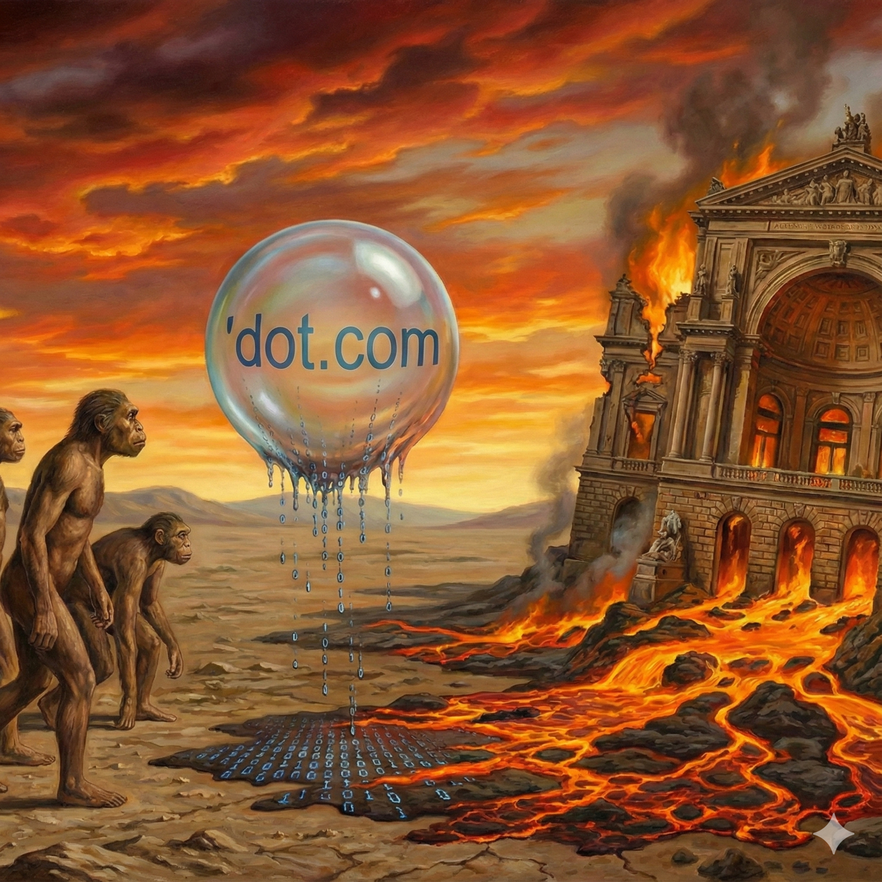 #399 - Homo Erectus, Burbuja dotcom, Götterdämmerung 🧍🫧🏛️🔥 episode artwork