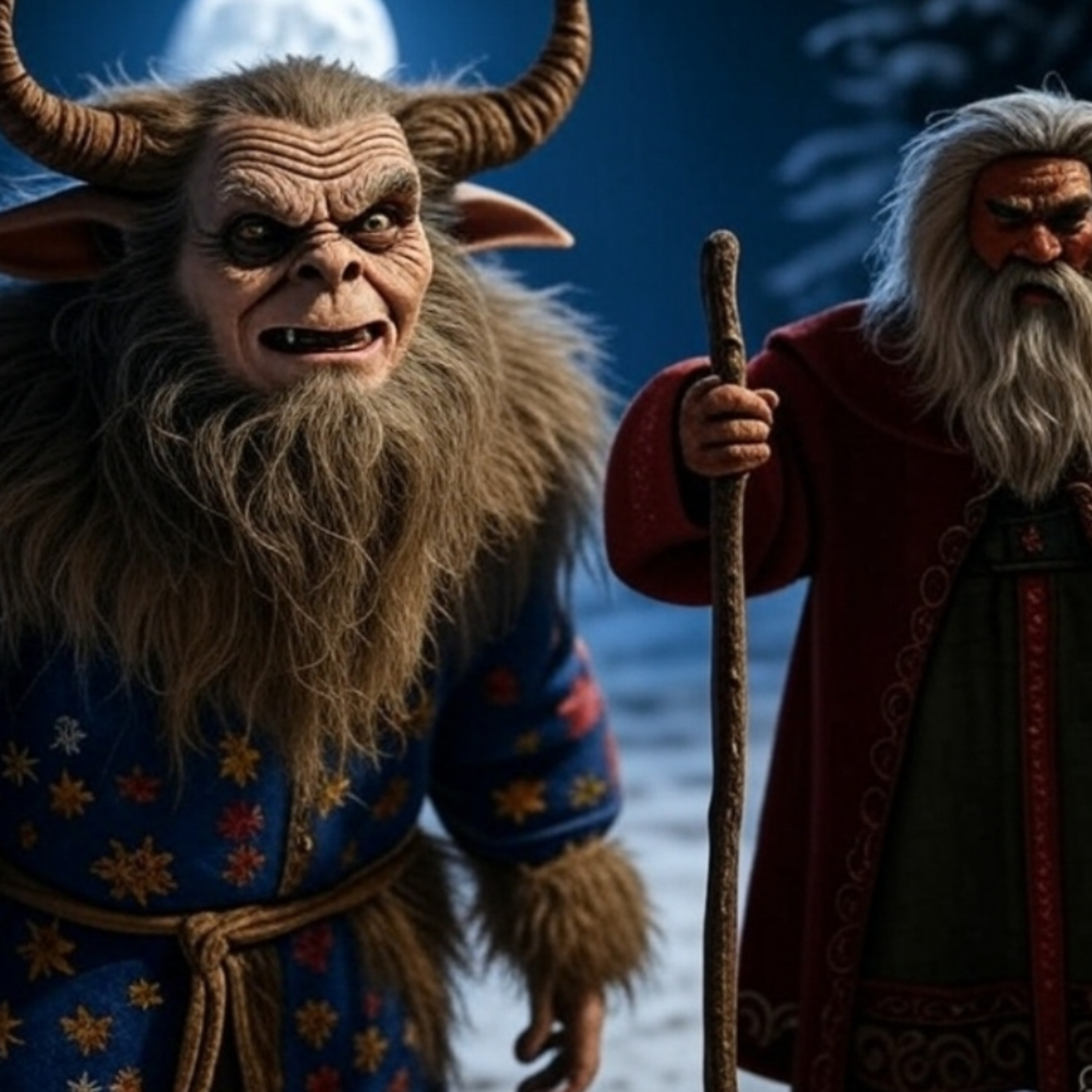 Krampus and Belshnickle.  episode artwork